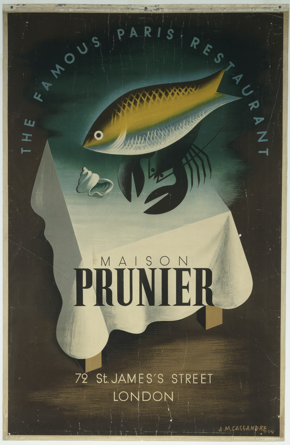 A. M. Cassandre. Maison Prunier. 1934