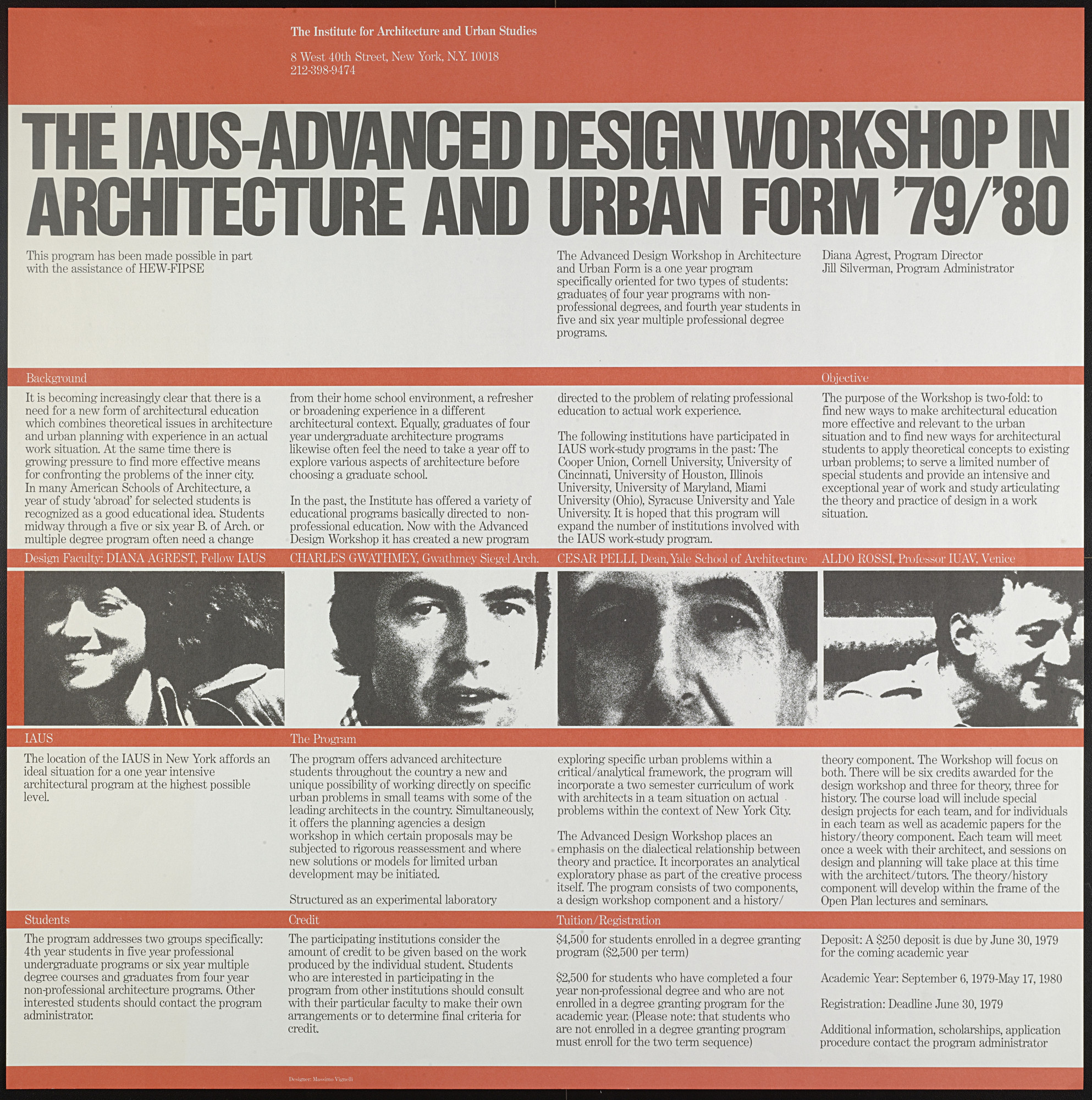 Massimo Vignelli, Lella Vignelli. The IAUS-Advanced Design Workshop In / Architecture and Urban Form '79/'80 (IAUS)