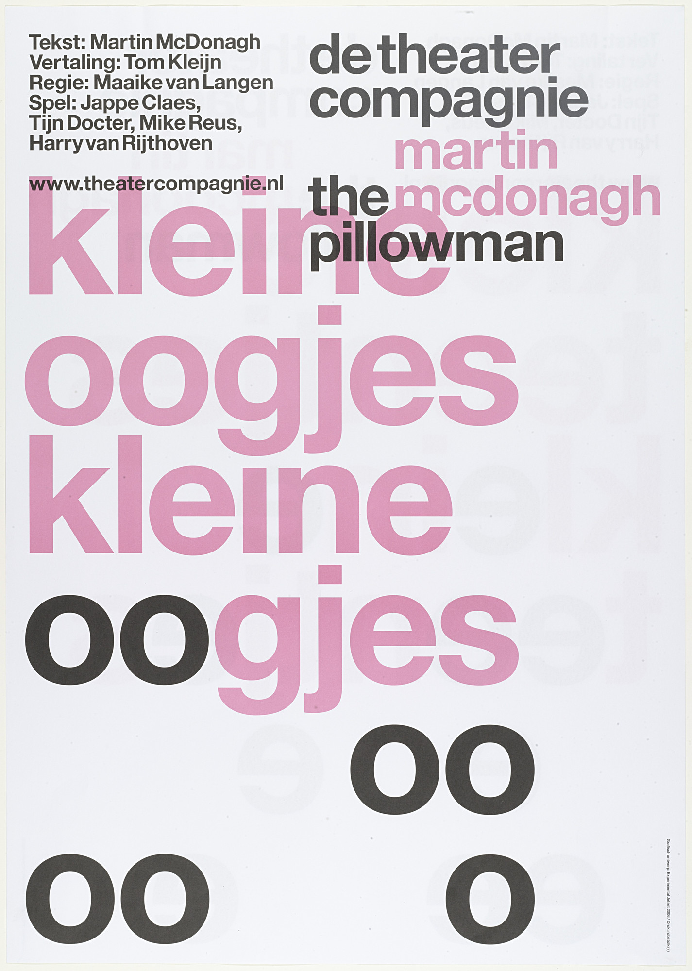 Experimental Jetset. De Theatercompagnie The Pillowman