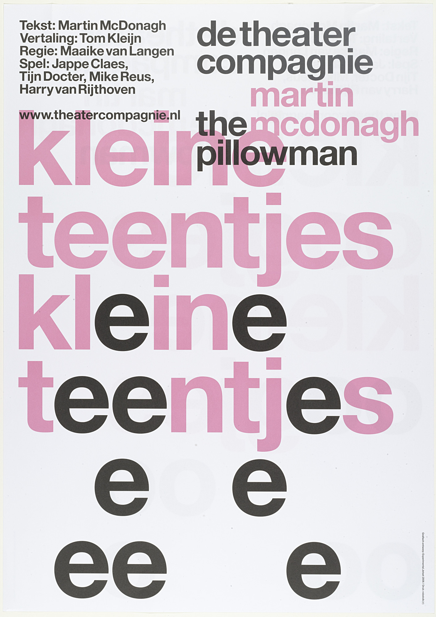 Experimental Jetset. De Theatercompagnie The Pillowman