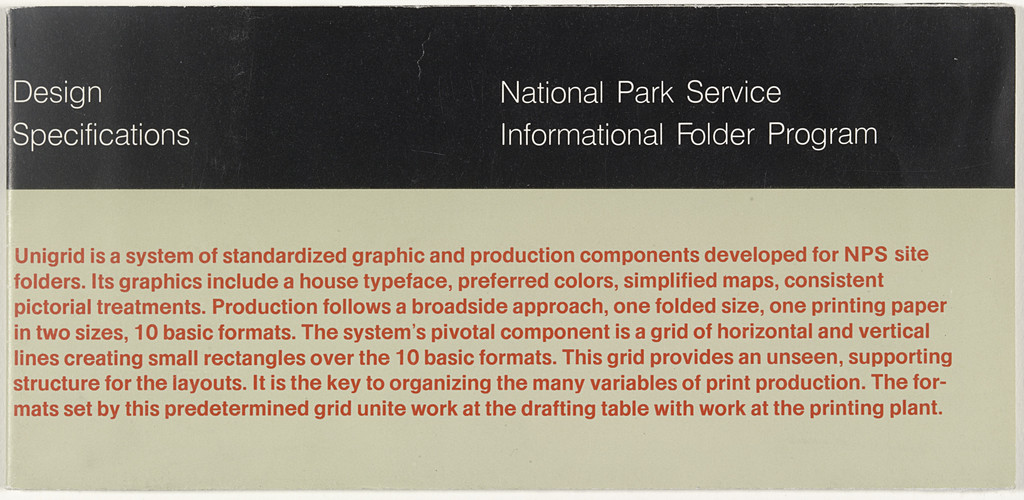 United States National Park Service Publication Program, Unigrid