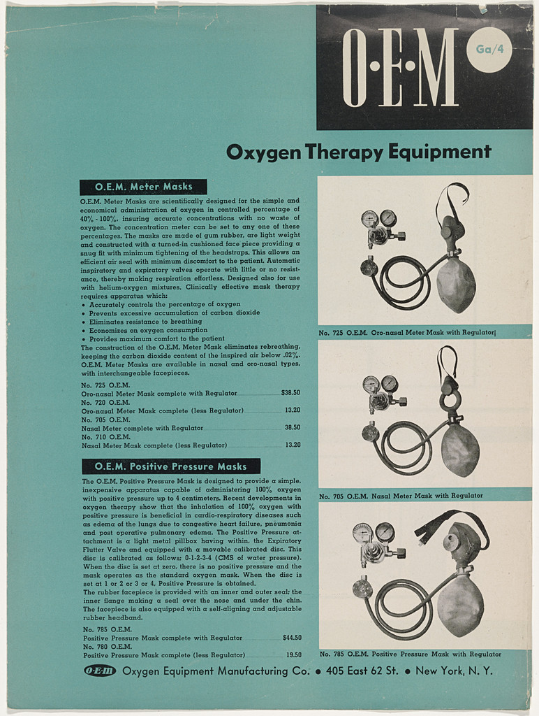 O.E.M. Oxygen Therapy Equipment