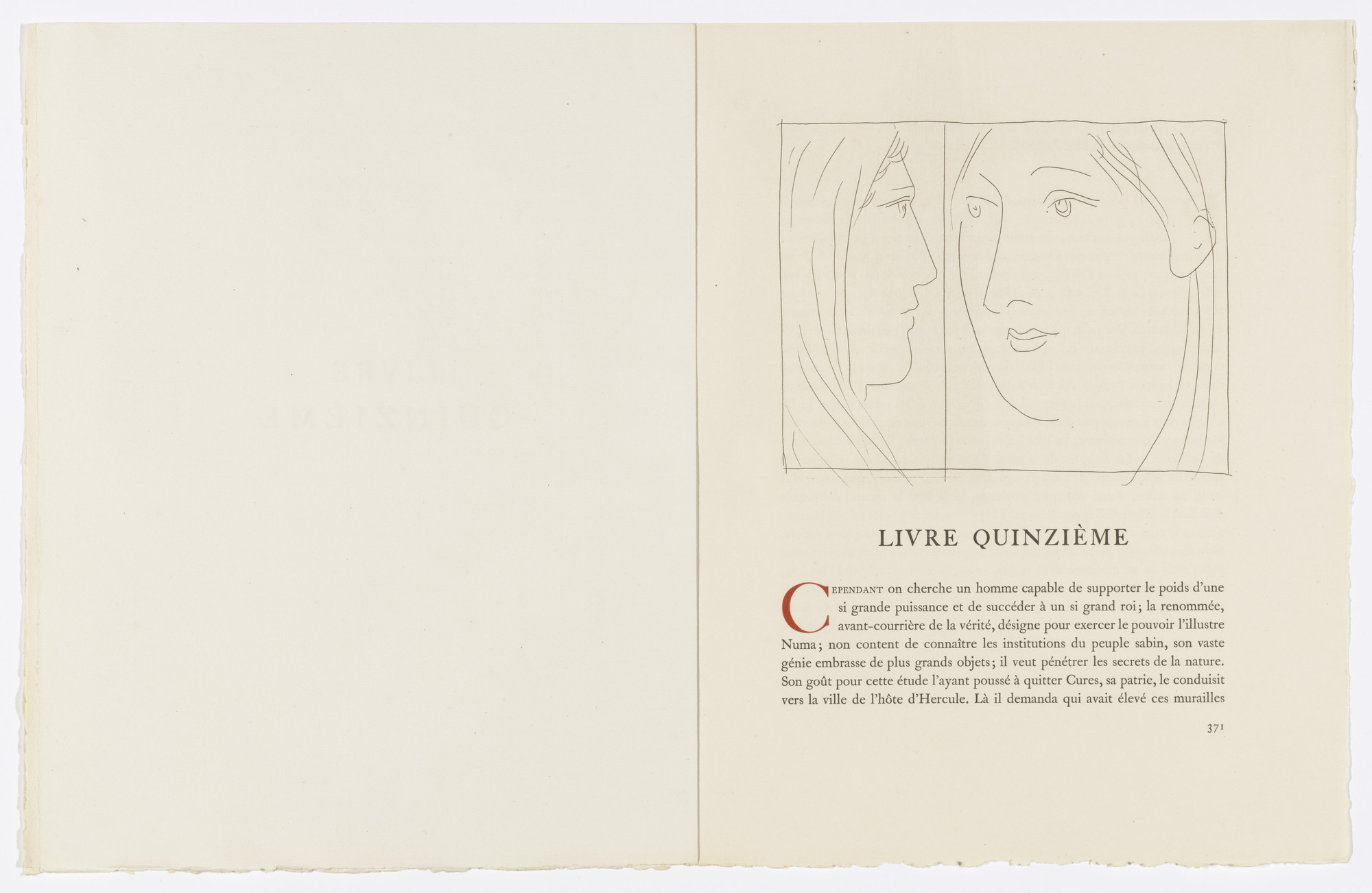 Pablo Picasso. Two Heads of Women (Deux têtes de femme) from Les Métamorphoses. 1931
