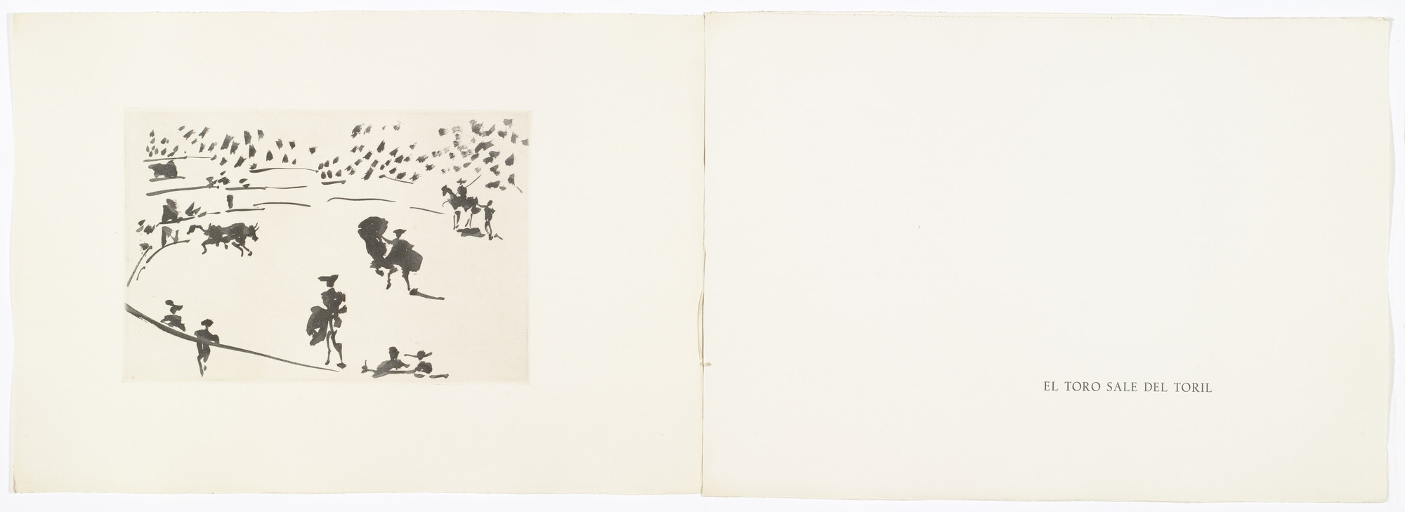 Pablo Picasso. Bull Leaving the Bull Pen, plate 5 from the illustrated book La Tauromaquia. 1957-1959