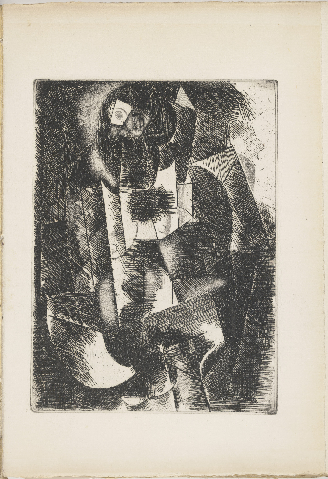Pablo Picasso. Female Nude with a Guitar (Femme nue à la guitare) from Le Siège de Jérusalem: Grande tentation céleste de Saint Matorel