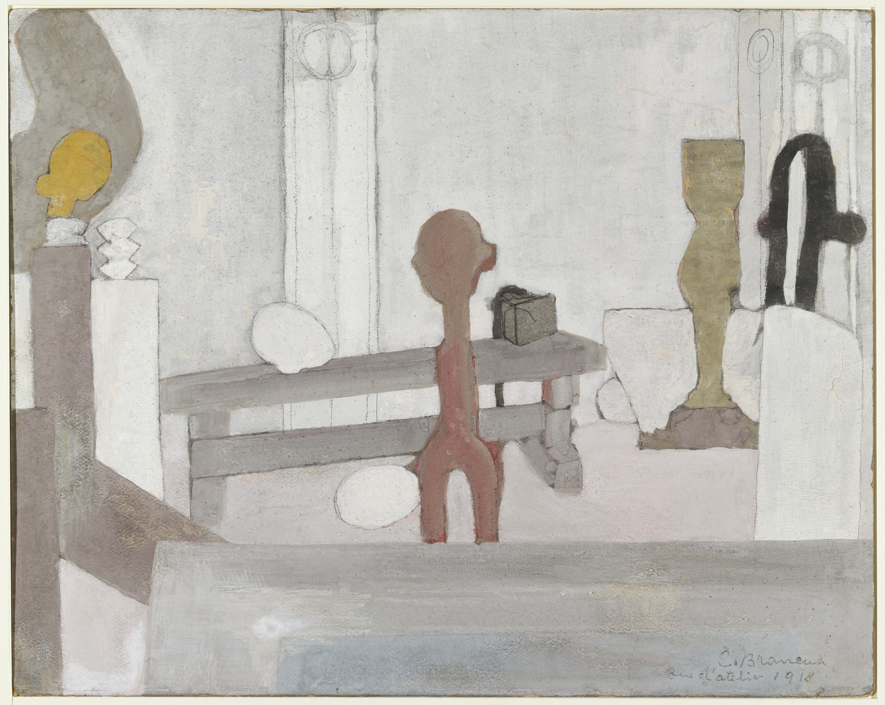 Constantin Brâncuși. View of the Artist's Studio. 1918