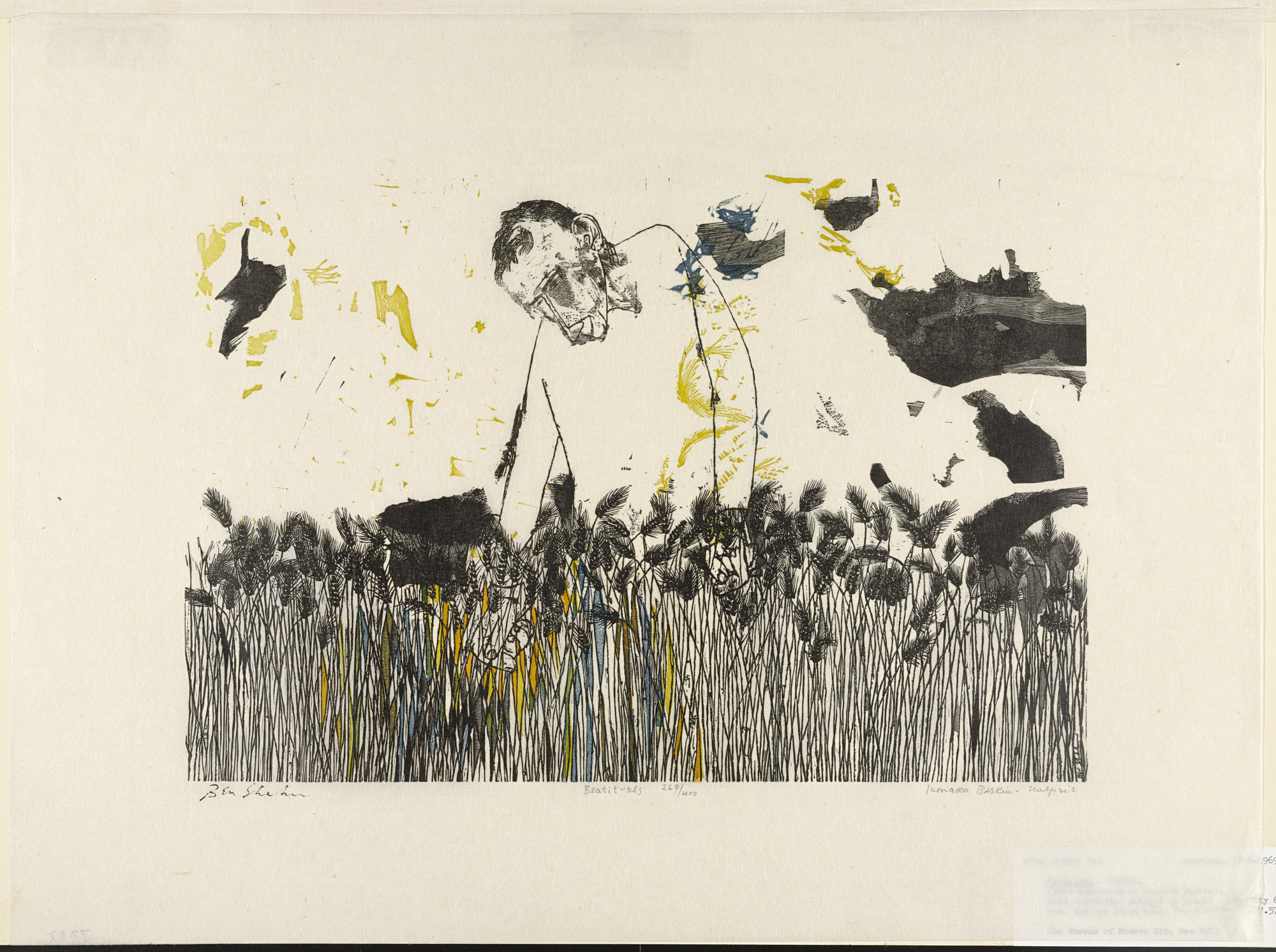 Leonard Baskin, Ben Shahn. Beatitude , after Ben Shahn