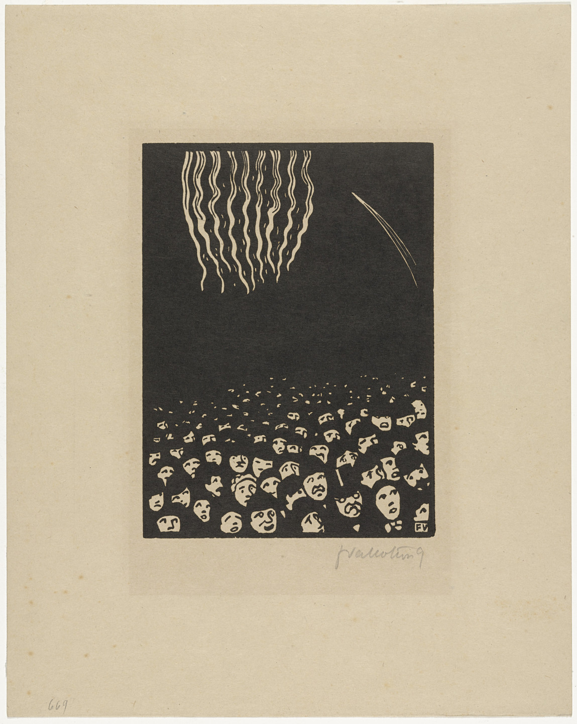 Félix Vallotton. Fireworks (plate VI) from The World's Fair (L'Exposition Universelle). 1901