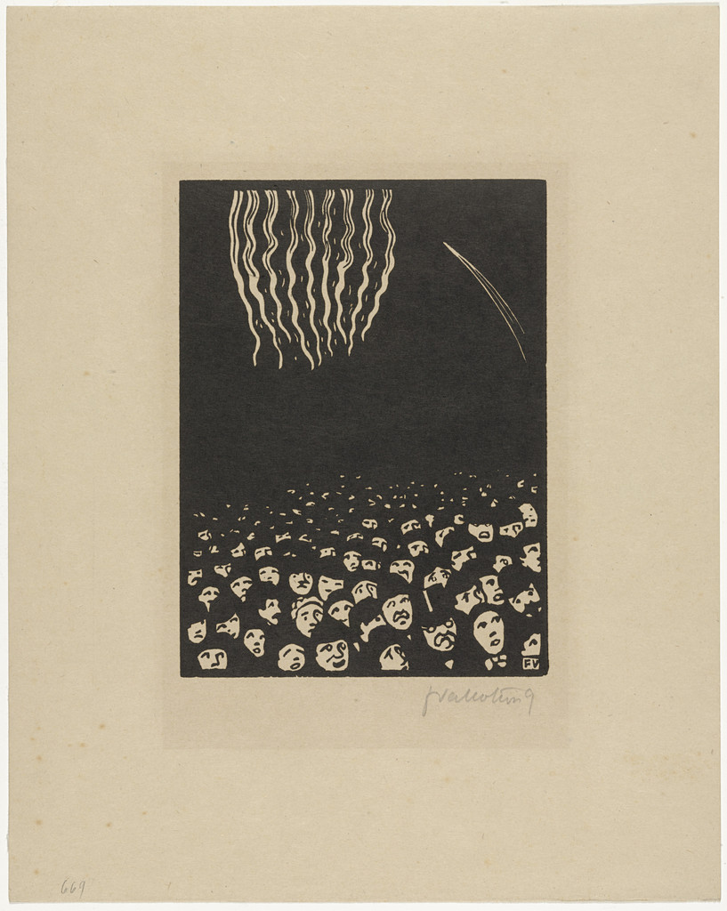Fireworks (plate VI) from The World's Fair (L'Exposition Universelle)