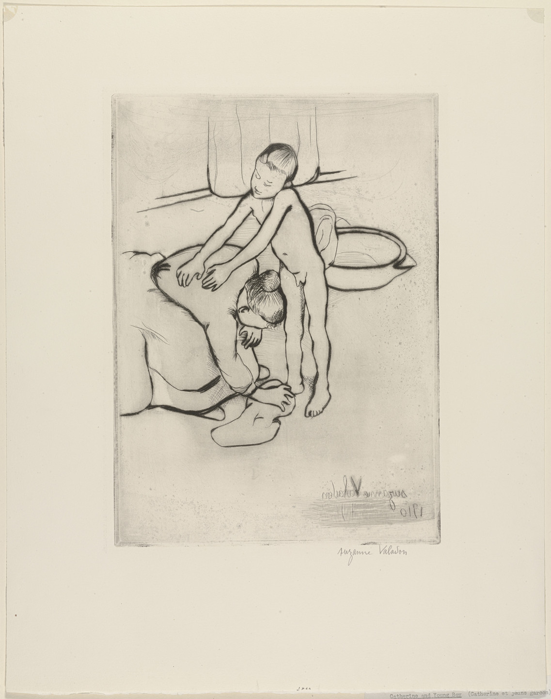 Suzanne Valadon. Catherine and Young Nude Boy (Catherine et jeune garçon nu). 1910, published 1932