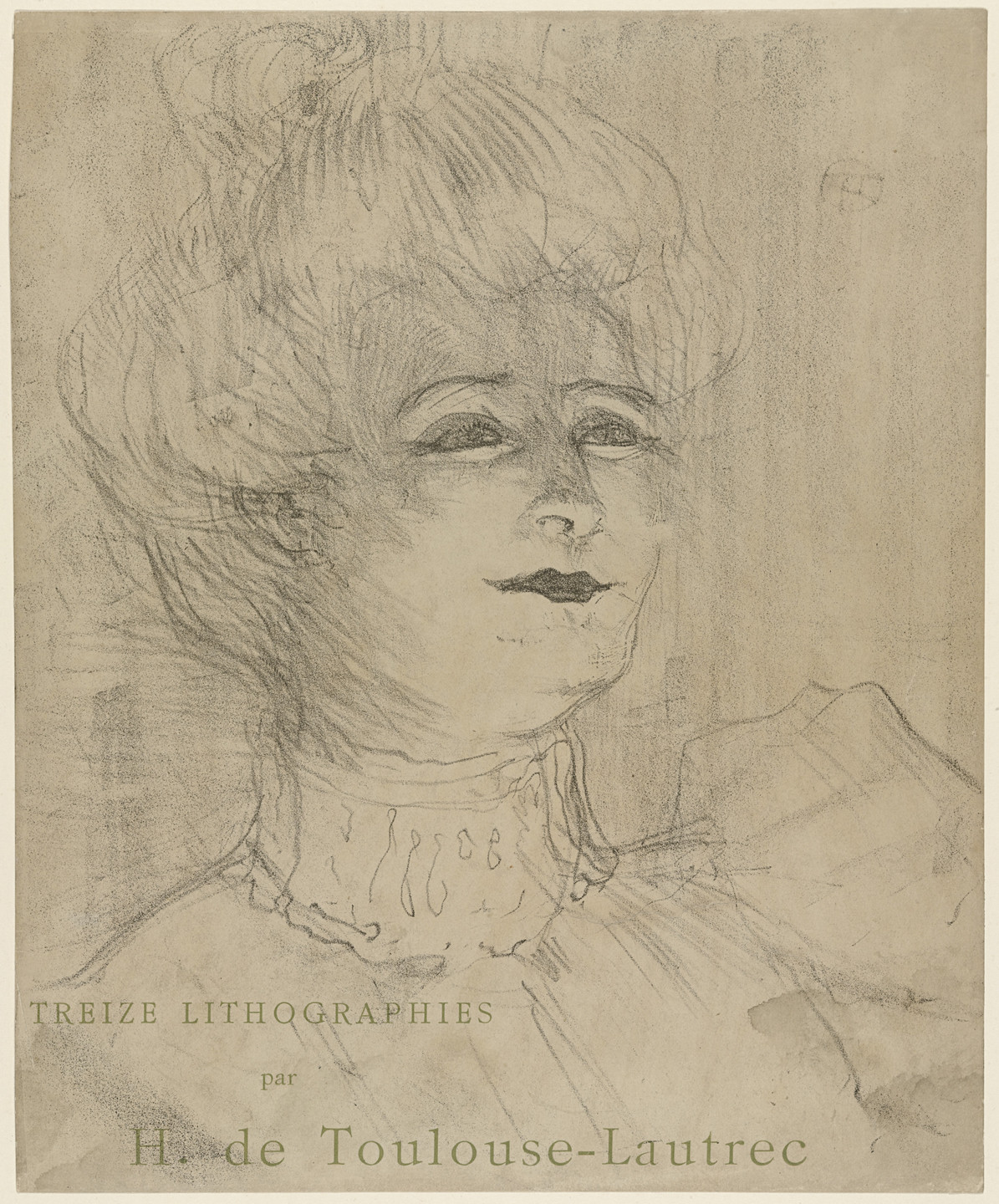 Henri de Toulouse-Lautrec. Marie-Louise Marsy from Portraits of Actors and Actresses: Thirteen Lithographs (Portraits d'Acteurs &amp; Actrices: Treize Lithographies). 1898
