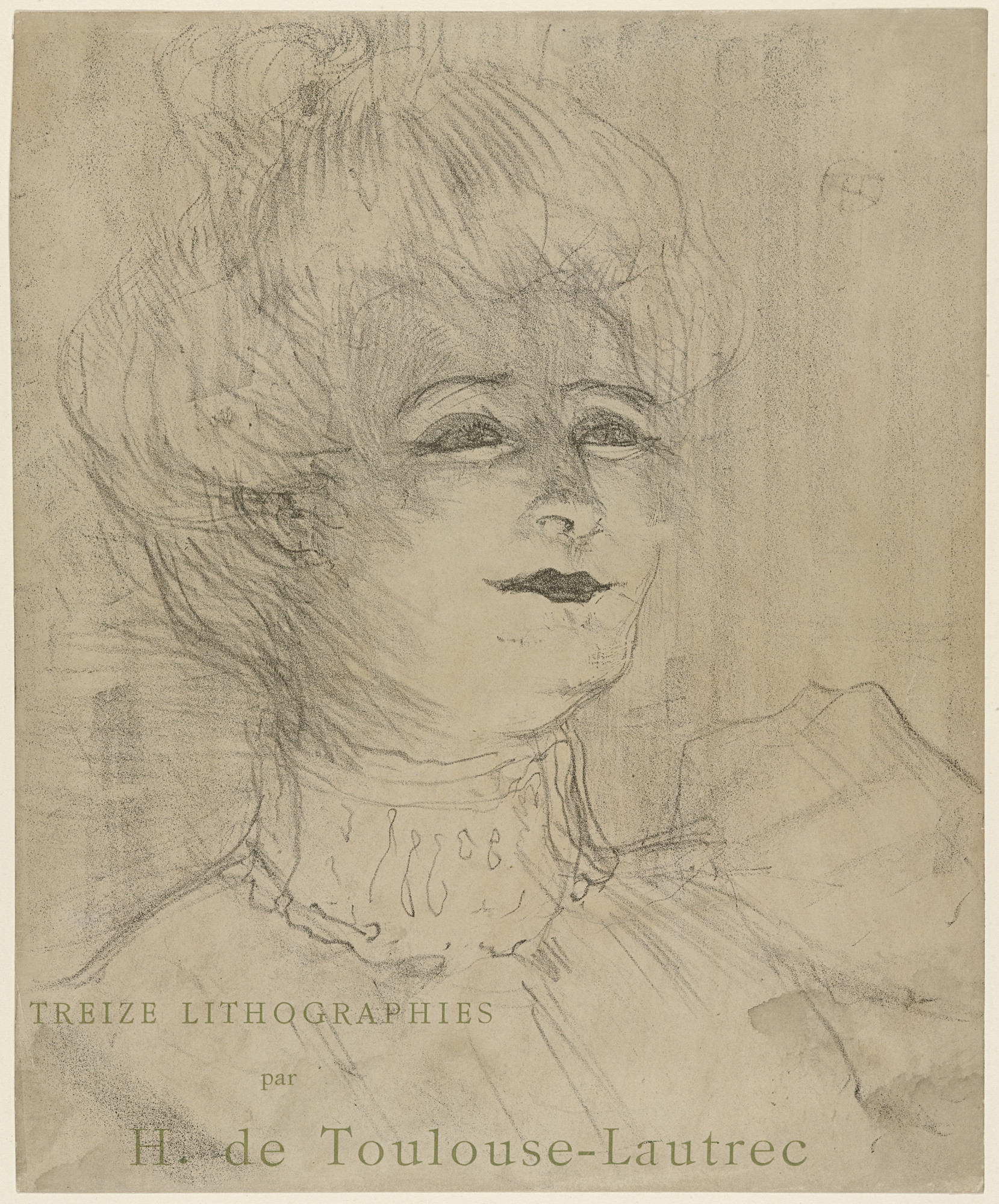 Henri de Toulouse-Lautrec. Marie-Louise Marsy from Portraits of Actors and Actresses: Thirteen Lithographs (Portraits d'Acteurs & Actrices: Treize Lithographies)