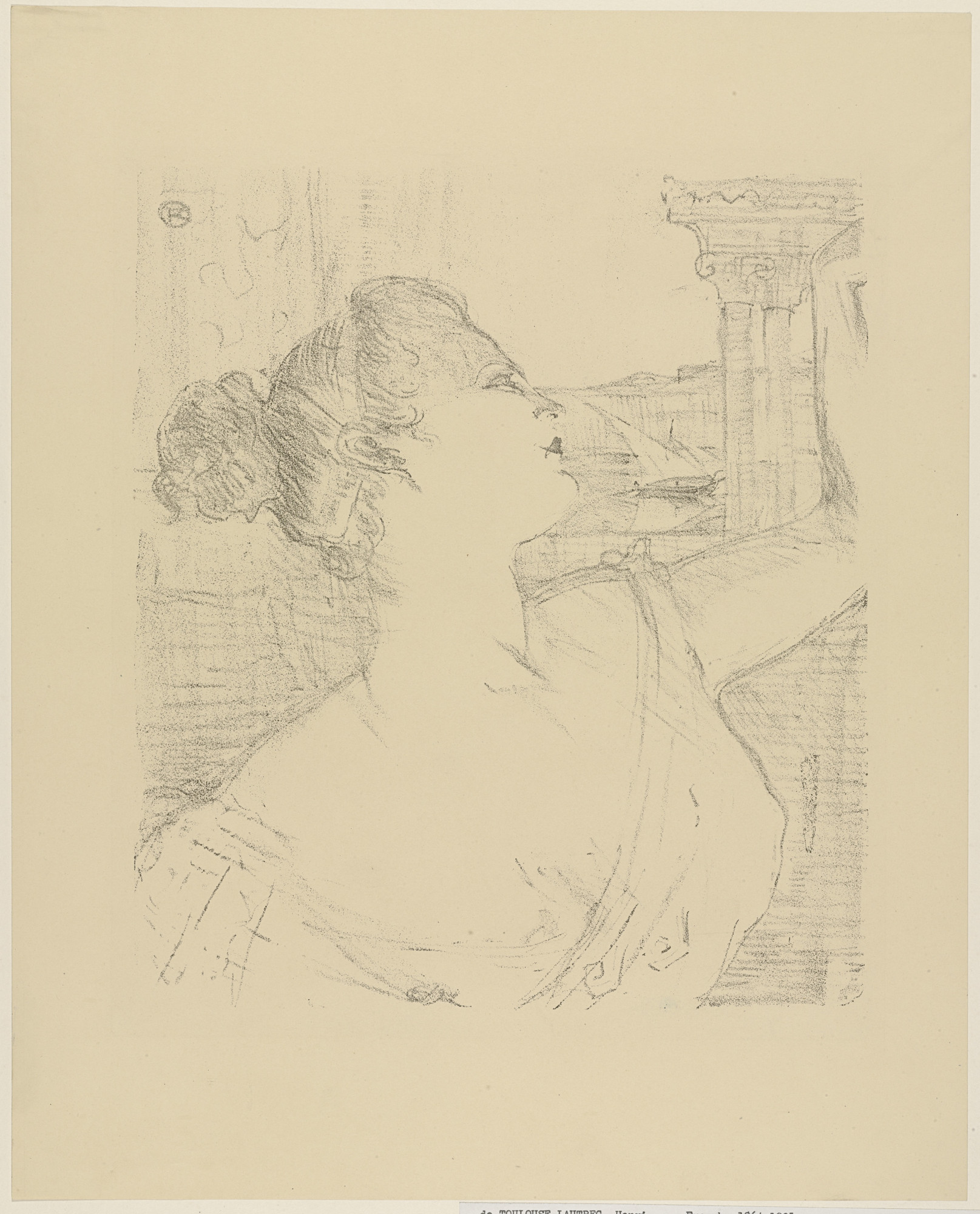 Henri de Toulouse-Lautrec. Sybil Sanderson from Portraits of Actors and Actresses: Thirteen Lithographs (Portraits d'Acteurs & Actrices: Treize Lithographies)