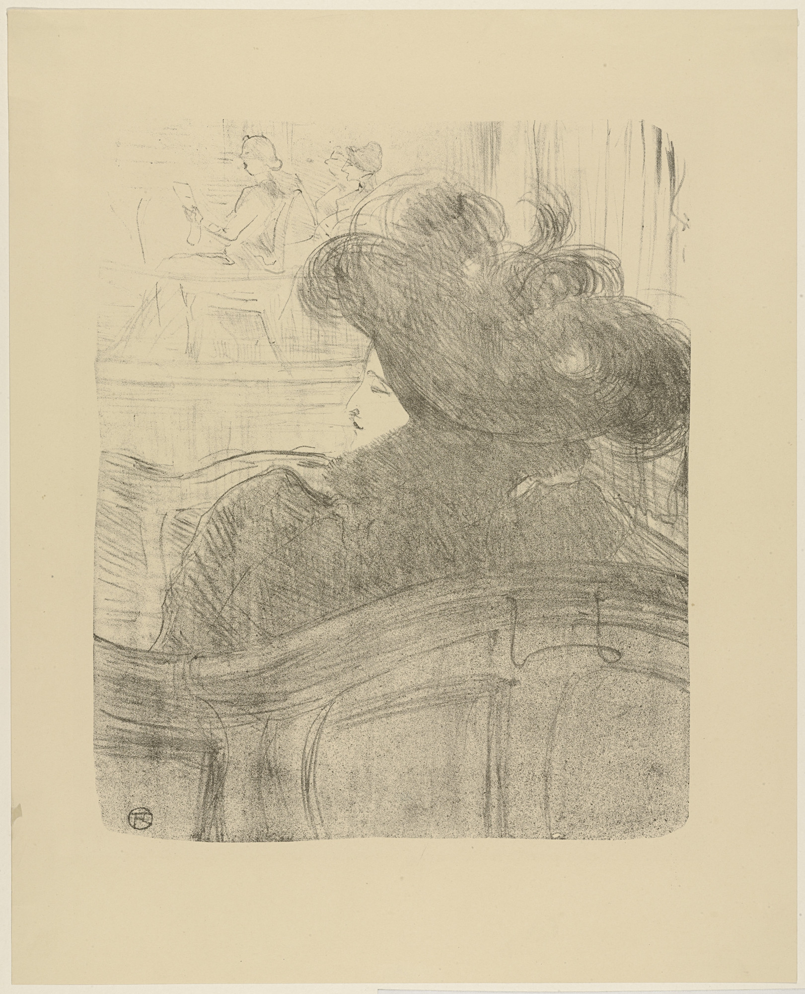 Henri de Toulouse-Lautrec. Cléo de Mérode from Portraits of Actors and Actresses: Thirteen Lithographs (Portraits d'Acteurs & Actrices: Treize Lithographies)
