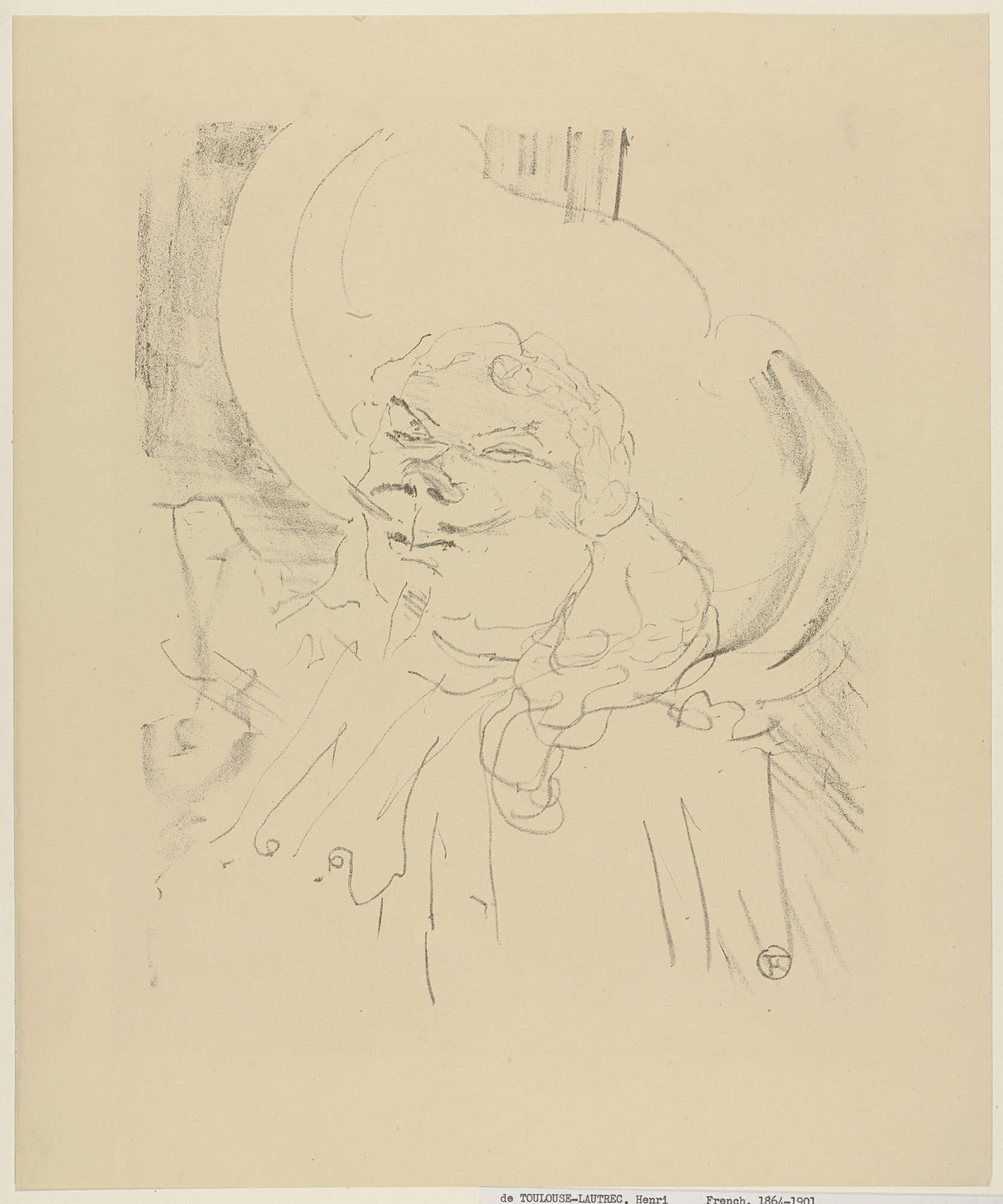 Henri de Toulouse-Lautrec. Coquelin the Elder (Coquelin Aîné) from Portraits of Actors and Actresses: Thirteen Lithographs (Portraits d'Acteurs & Actrices: Treize Lithographies)