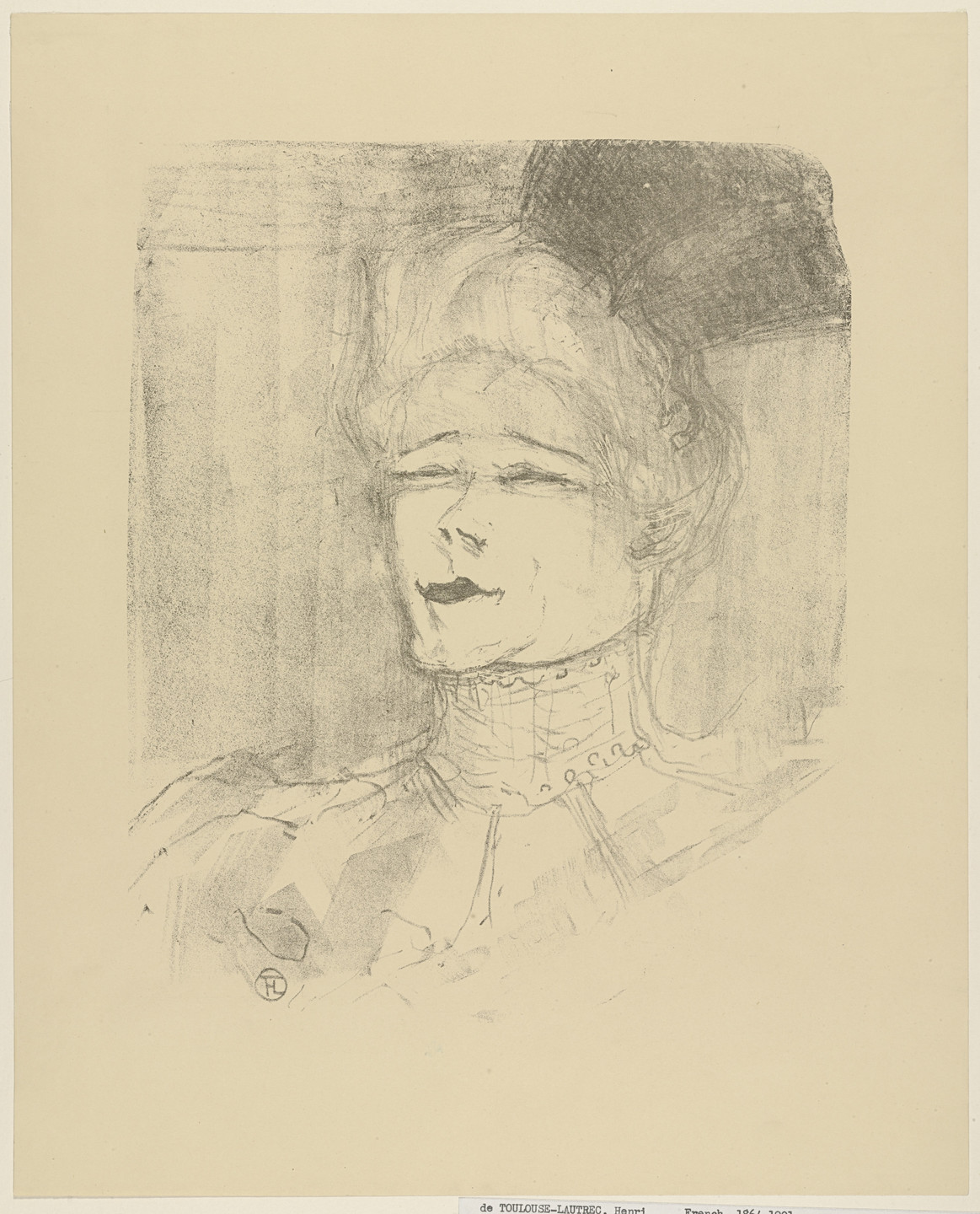 Henri de Toulouse-Lautrec. Jeanne Granier from Portraits of Actors and Actresses: Thirteen Lithographs (Portraits d'Acteurs &amp; Actrices: Treize Lithographies). 1898