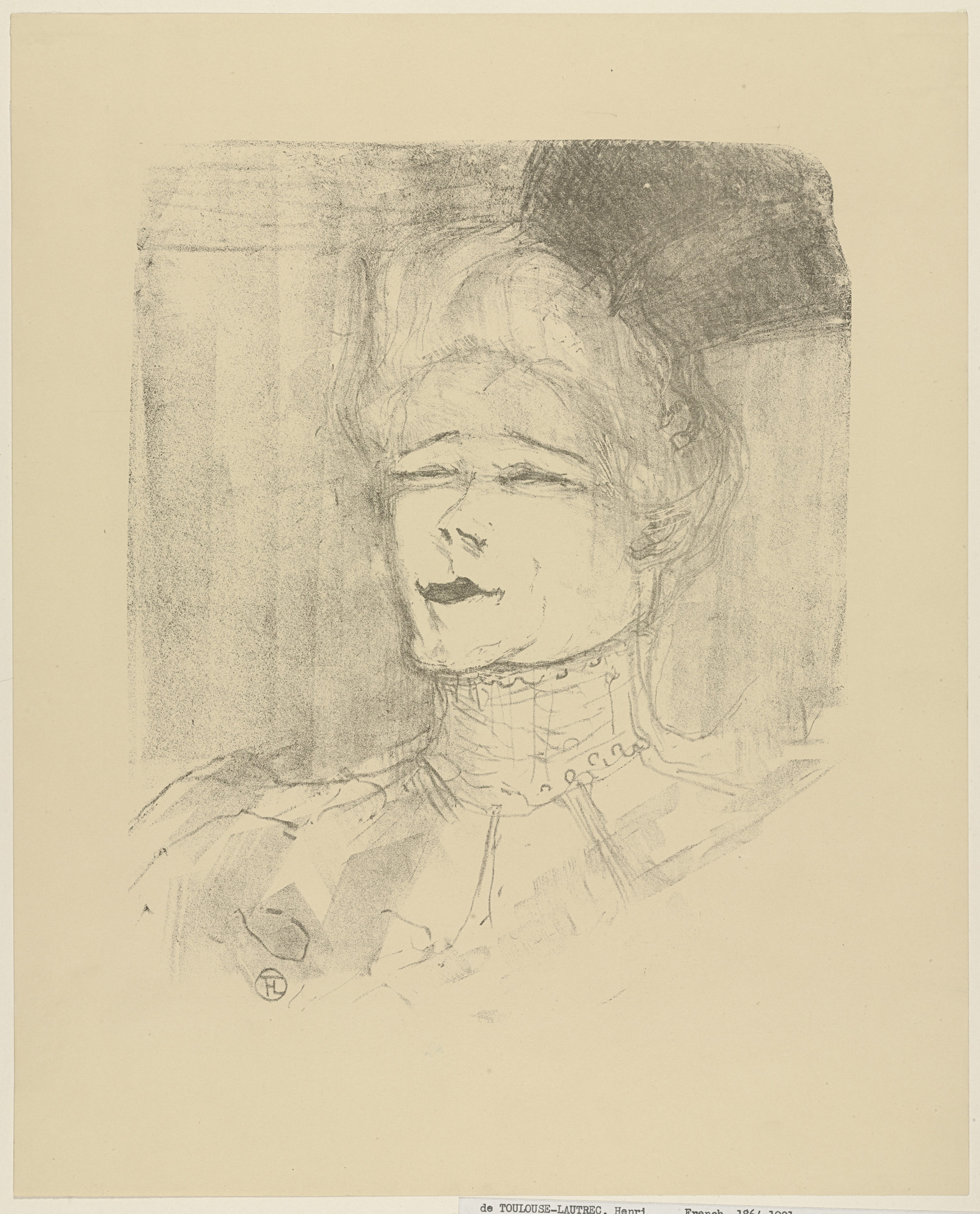 Henri de Toulouse-Lautrec. Jeanne Granier from Portraits of Actors and Actresses: Thirteen Lithographs (Portraits d'Acteurs & Actrices: Treize Lithographies)