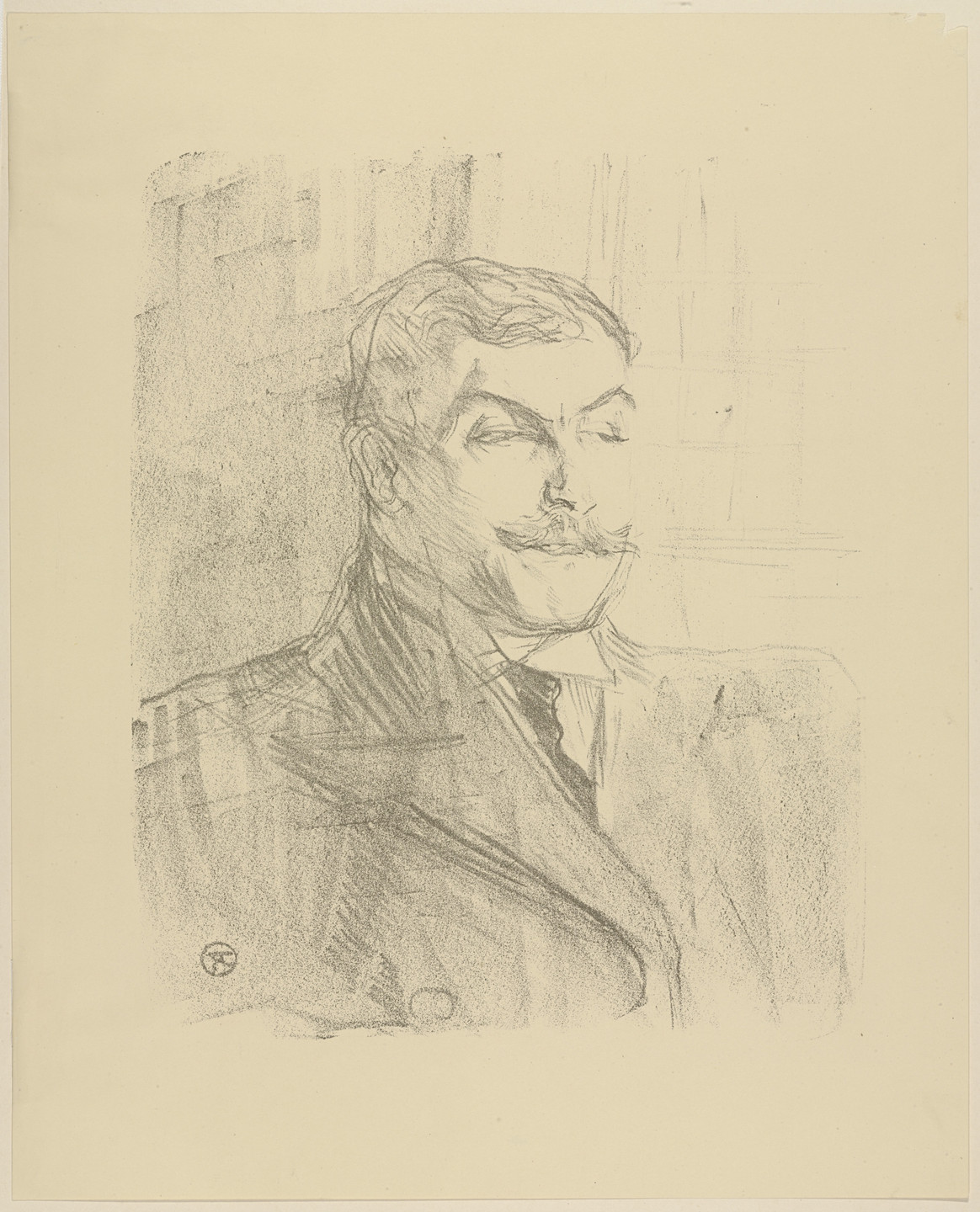 Henri de Toulouse-Lautrec. Lucien Guitry from Portraits of Actors and Actresses: Thirteen Lithographs (Portraits d'Acteurs &amp; Actrices: Treize Lithographies). 1898