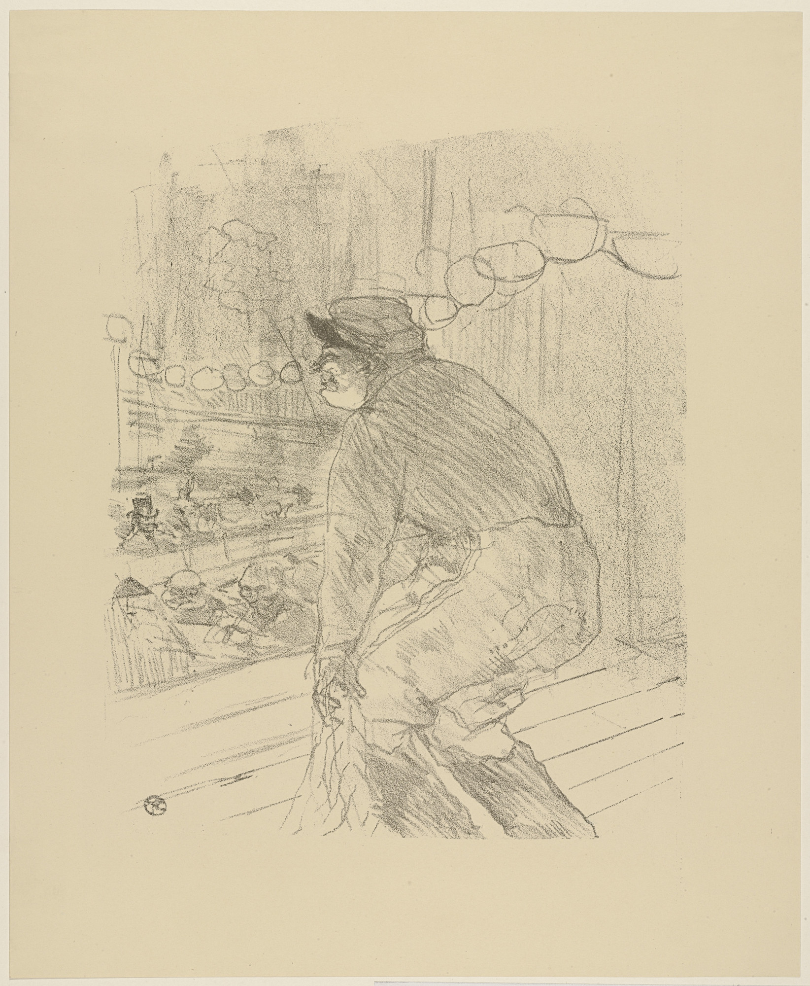 Henri de Toulouse-Lautrec. Polin from Portraits of Actors and Actresses: Thirteen Lithographs (Portraits d'Acteurs & Actrices: Treize Lithographies)