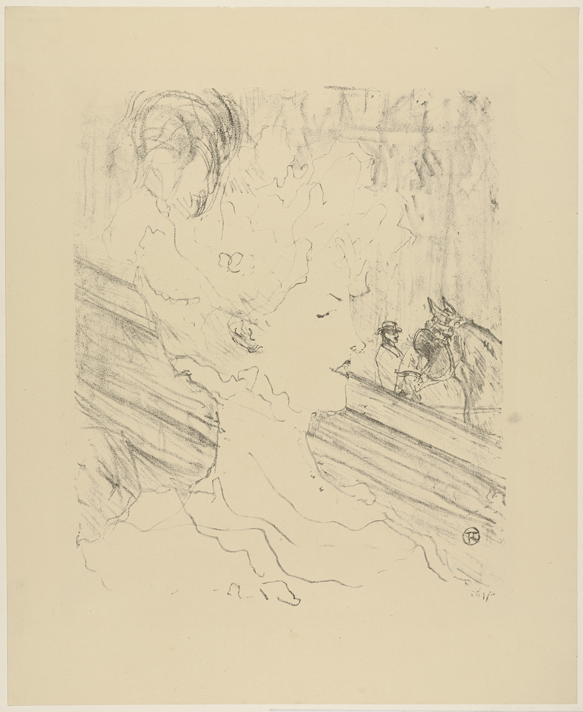 Henri de Toulouse-Lautrec. Emilienne d'Alençon from Portraits of Actors and Actresses: Thirteen Lithographs (Portraits d'Acteurs &amp; Actrices: Treize Lithographies). 1898