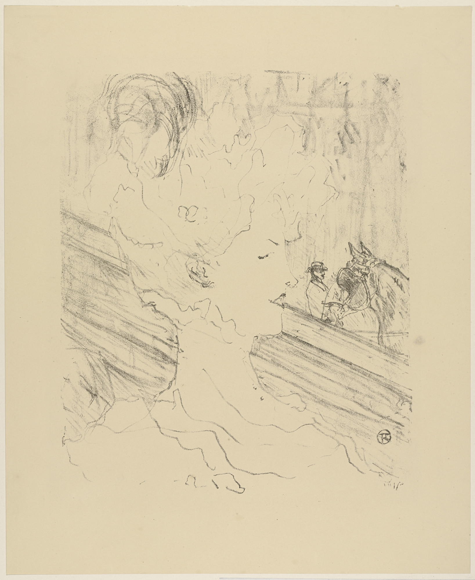 Henri de Toulouse-Lautrec. Emilienne d'Alençon from Portraits of Actors and Actresses: Thirteen Lithographs (Portraits d'Acteurs & Actrices: Treize Lithographies)