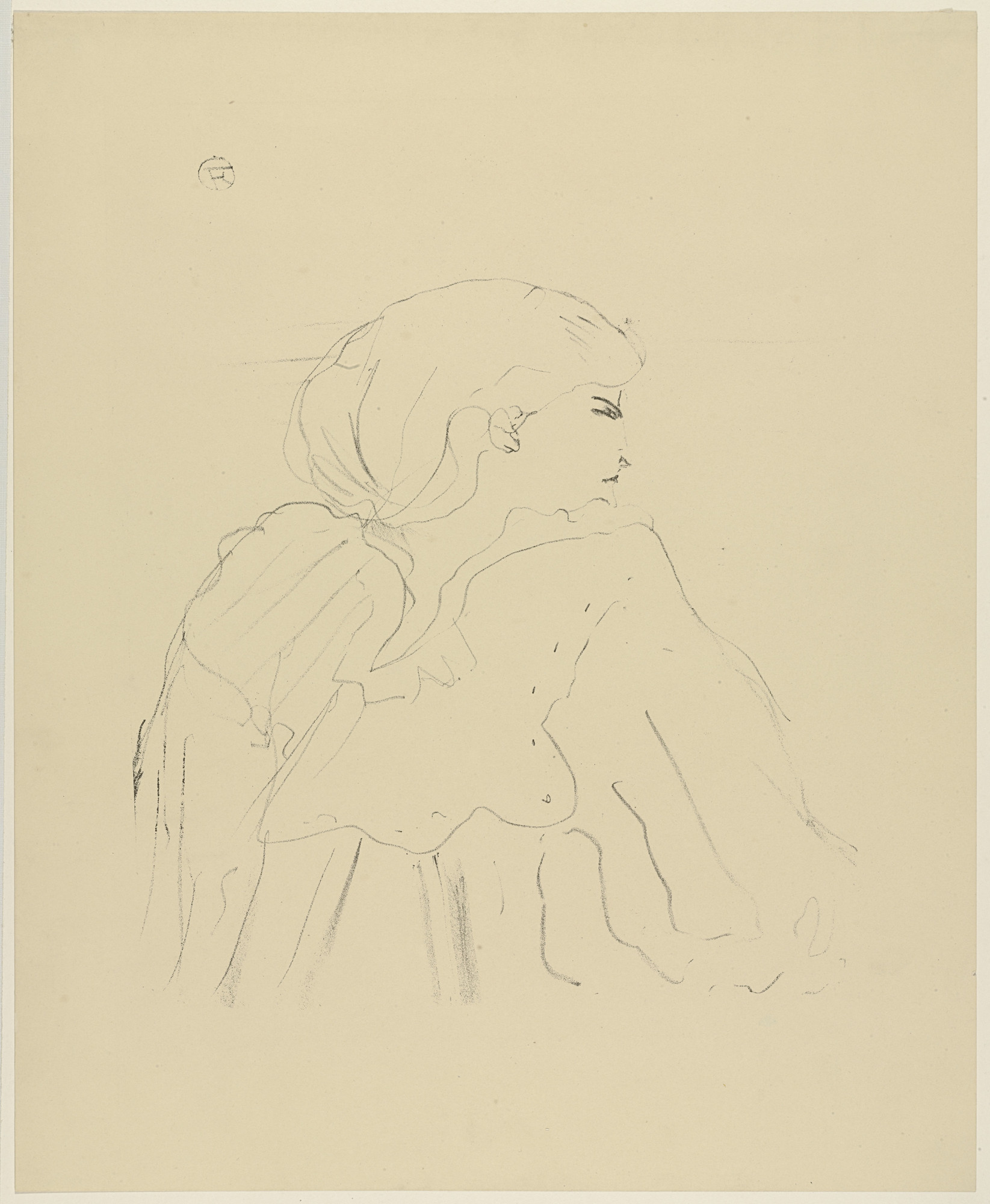 Henri de Toulouse-Lautrec. Jane Hading from Portraits of Actors and Actresses: Thirteen Lithographs (Portraits d'Acteurs & Actrices: Treize Lithographies)