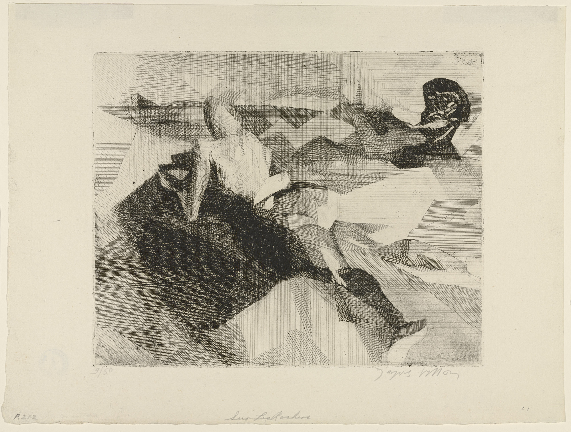 Jacques Villon. On the Rocks (Sur les rochers)