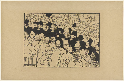 Félix Vallotton. Parading Through the Streets in Single File (Le Monôme) from the series Paris Intense. 1893