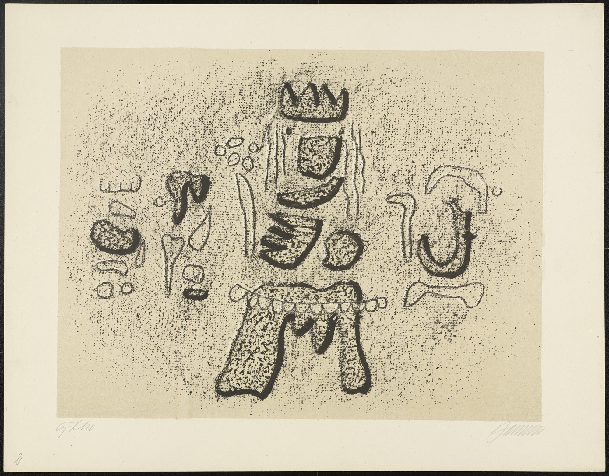 Willi Baumeister. Herodes from Salome und der Prophet
