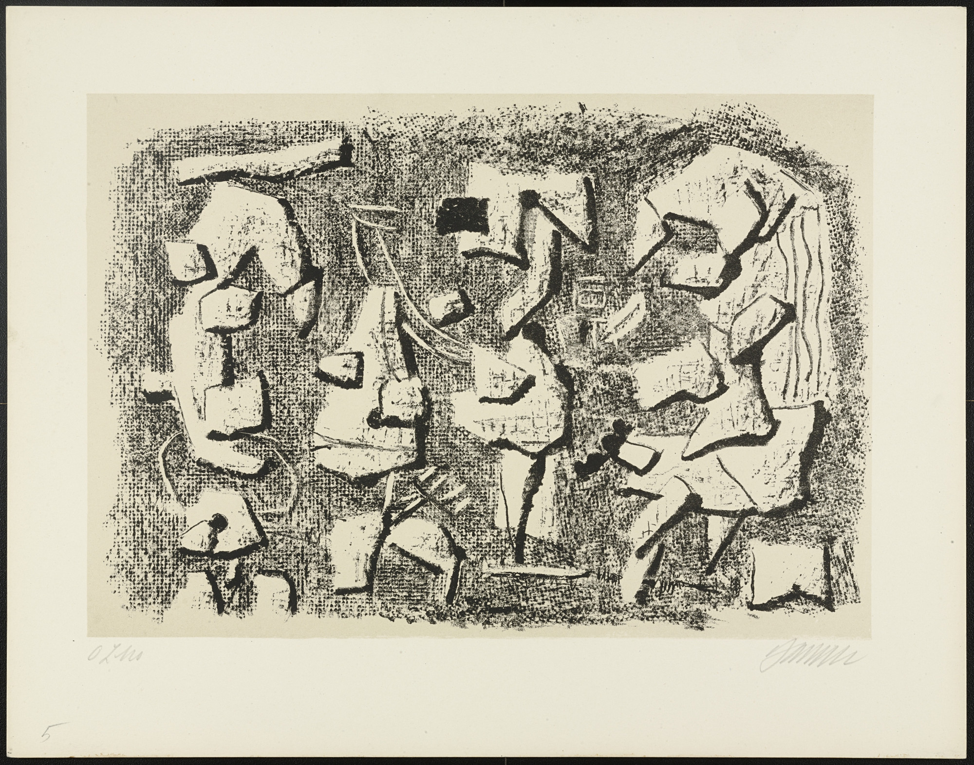 Willi Baumeister. Volk from Salome und der Prophet