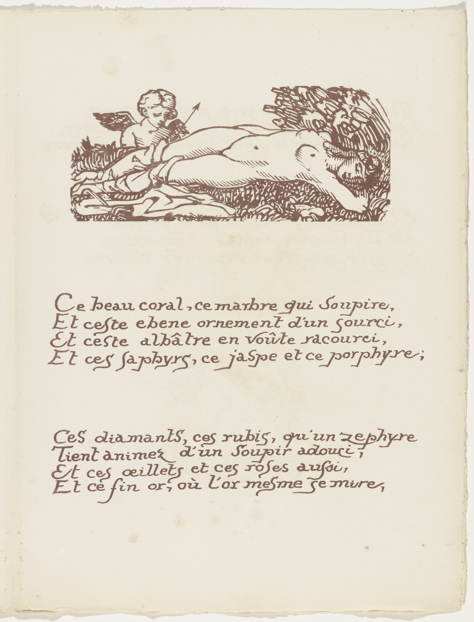 Émile Bernard. Headpiece (folio 29) from Les Amours (The Loves)