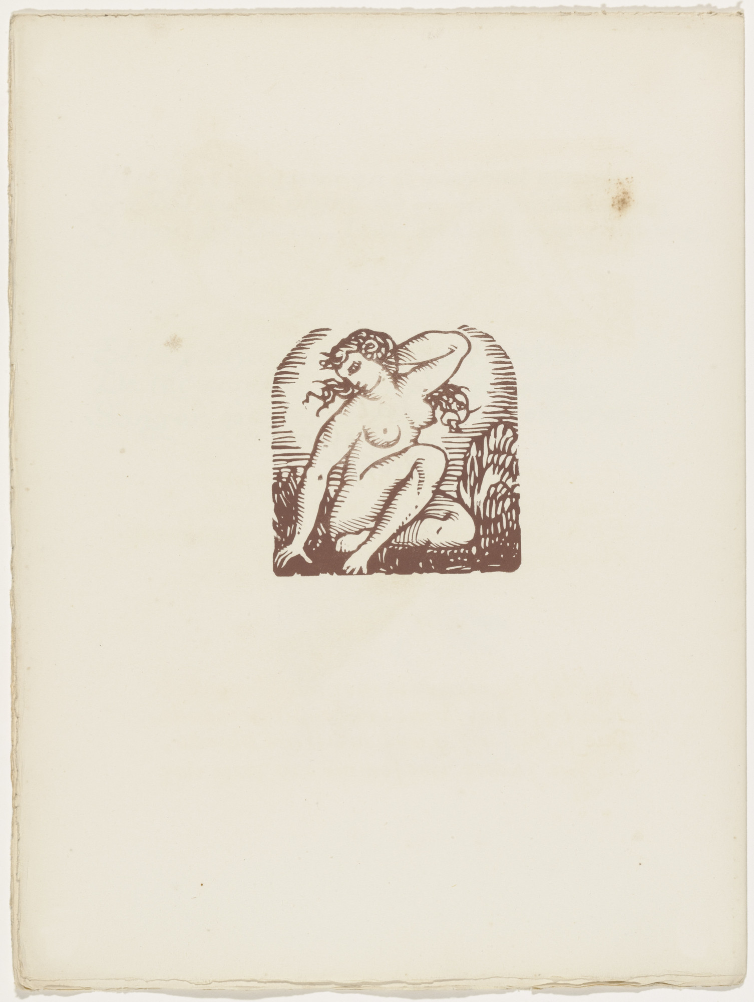 Émile Bernard. Vignette (folio 30 verso) from Les Amours (The Loves)