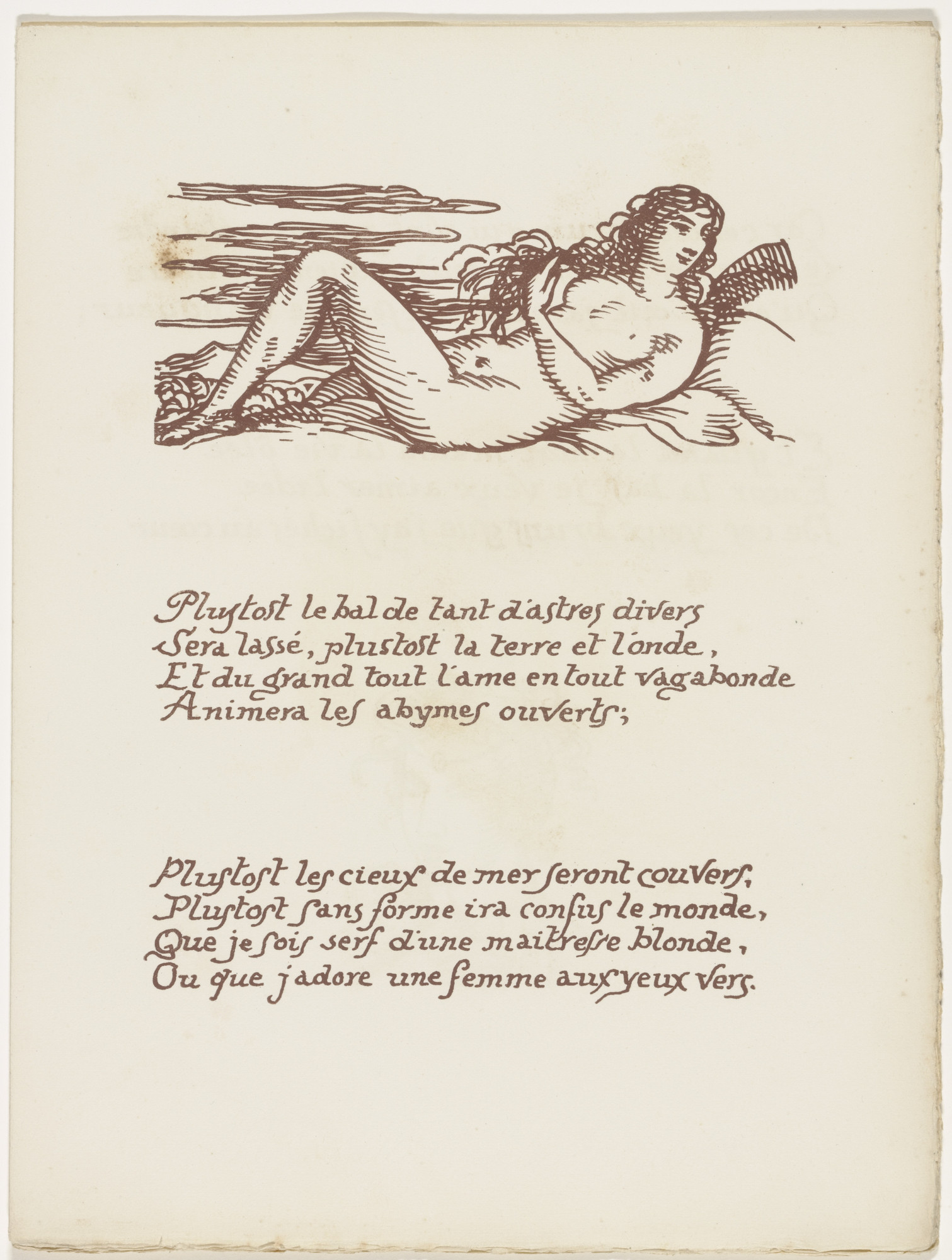 Émile Bernard. Headpiece (folio 31) from Les Amours (The Loves)