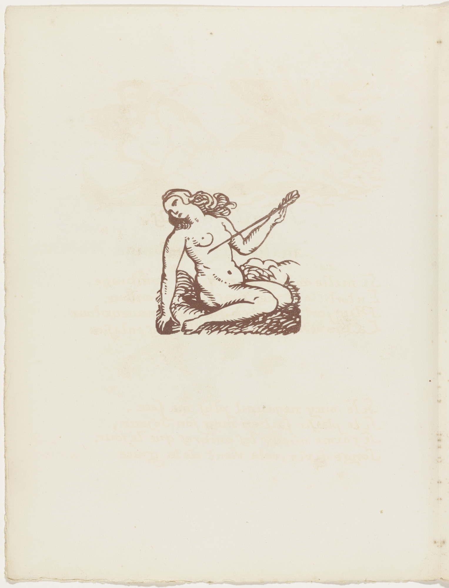 Émile Bernard. Vignette (folio 32 verso) from Les Amours (The Loves)