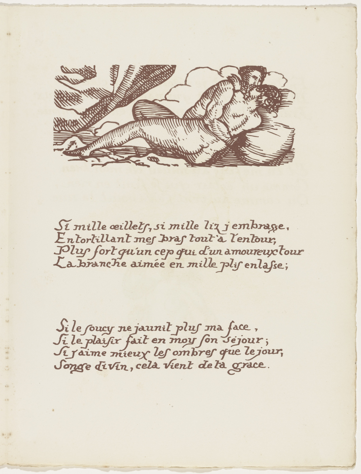 Émile Bernard. Headpiece (folio 33) from Les Amours (The Loves)