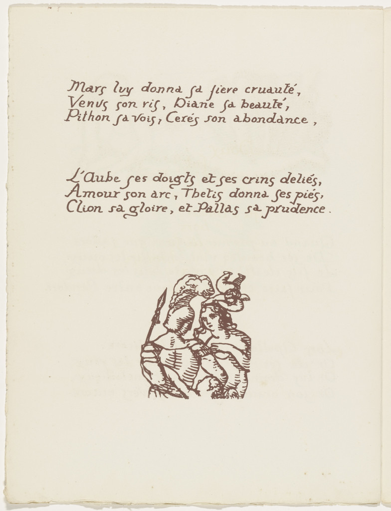 Tailpiece (folio 38 verso) from Les Amours (The Loves)