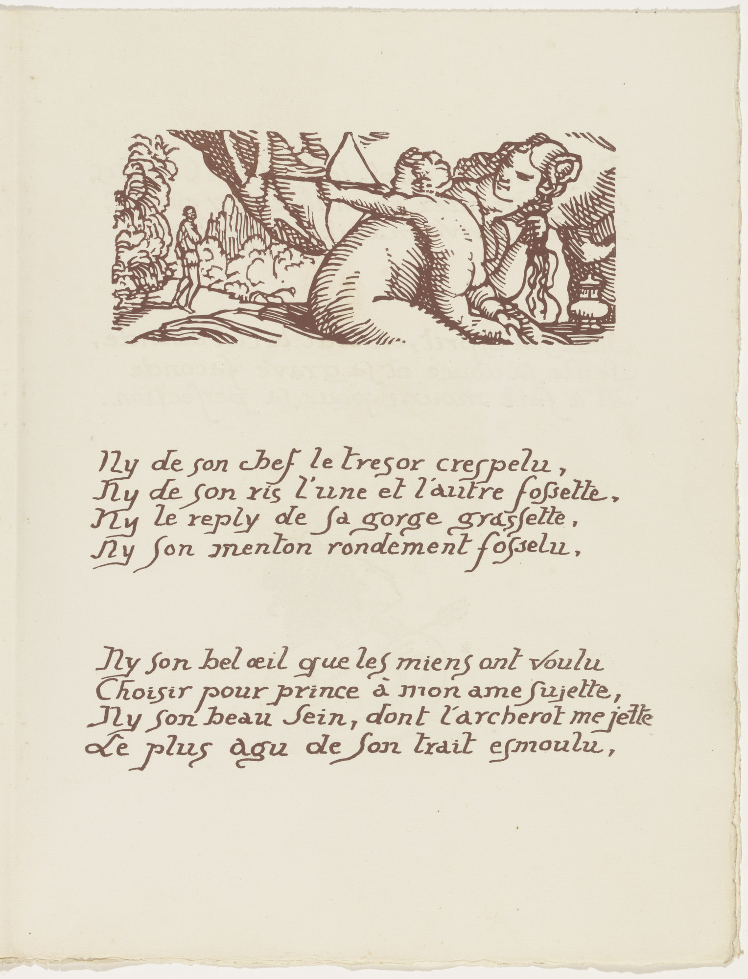 Émile Bernard. Headpiece (folio 47) from Les Amours (The Loves)