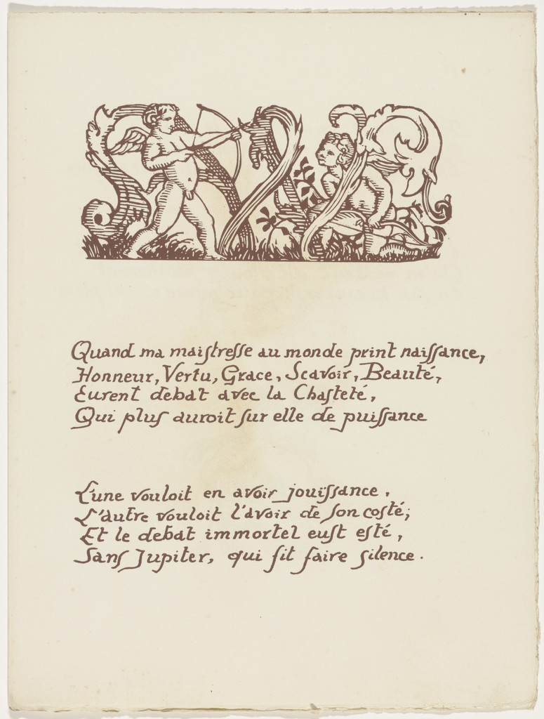 Headpiece (folio 54) from Les Amours (The Loves)