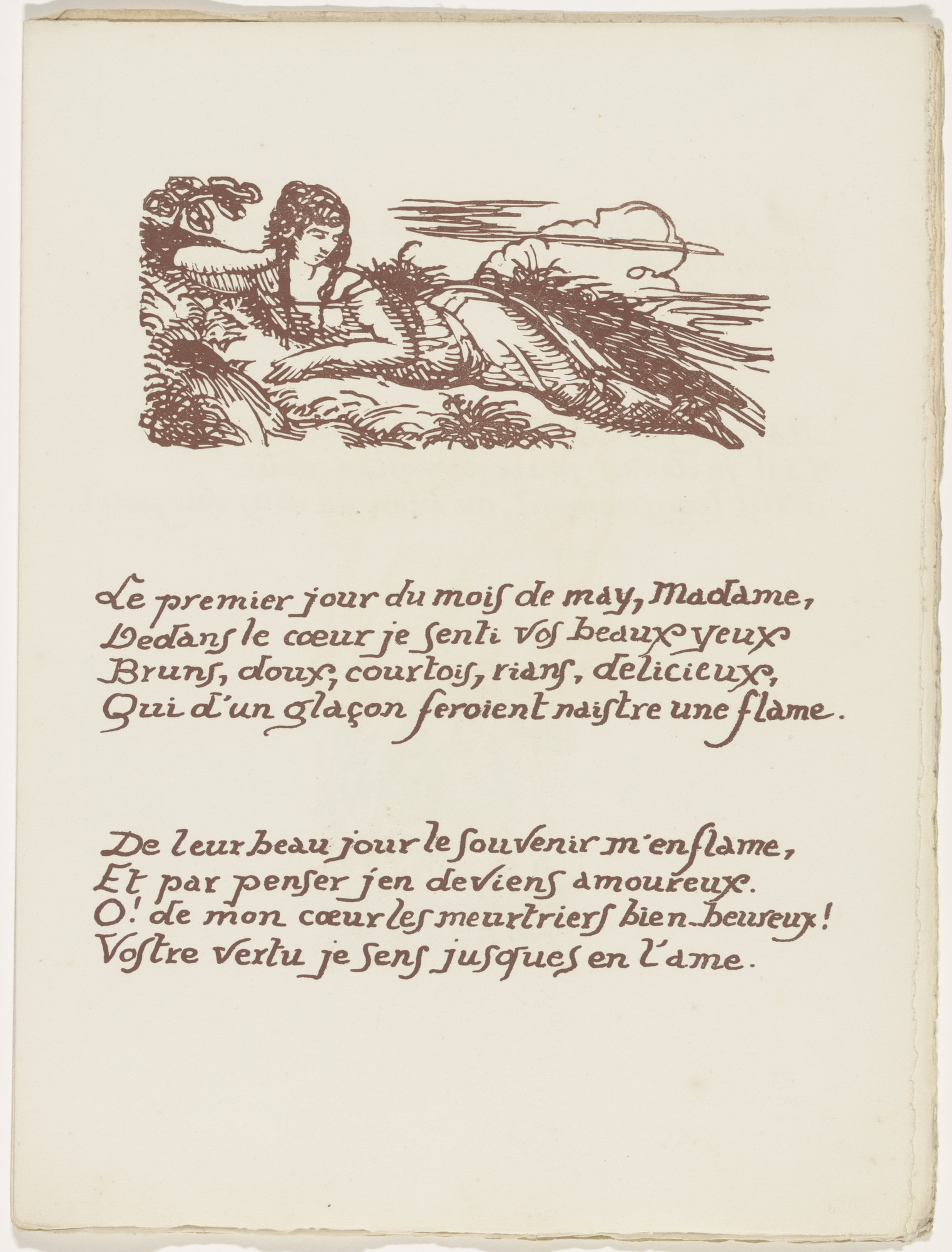 Émile Bernard. Headpiece (folio 58) from Les Amours (The Loves)