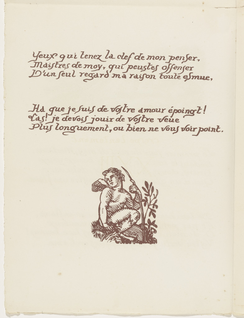 Tailpiece (folio 58 verso) from Les Amours (The Loves)