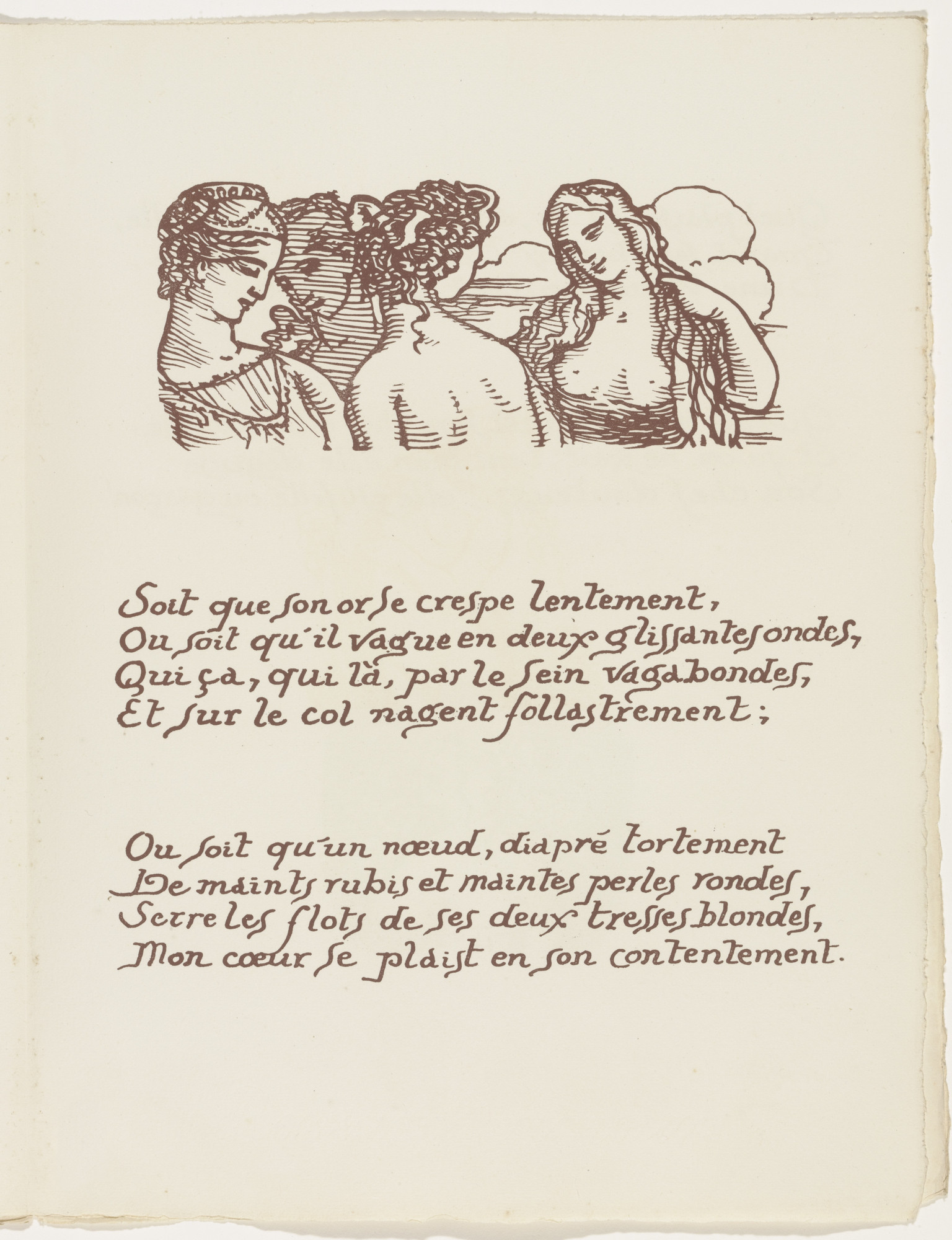 Émile Bernard. Headpiece (folio 60) from Les Amours (The Loves)