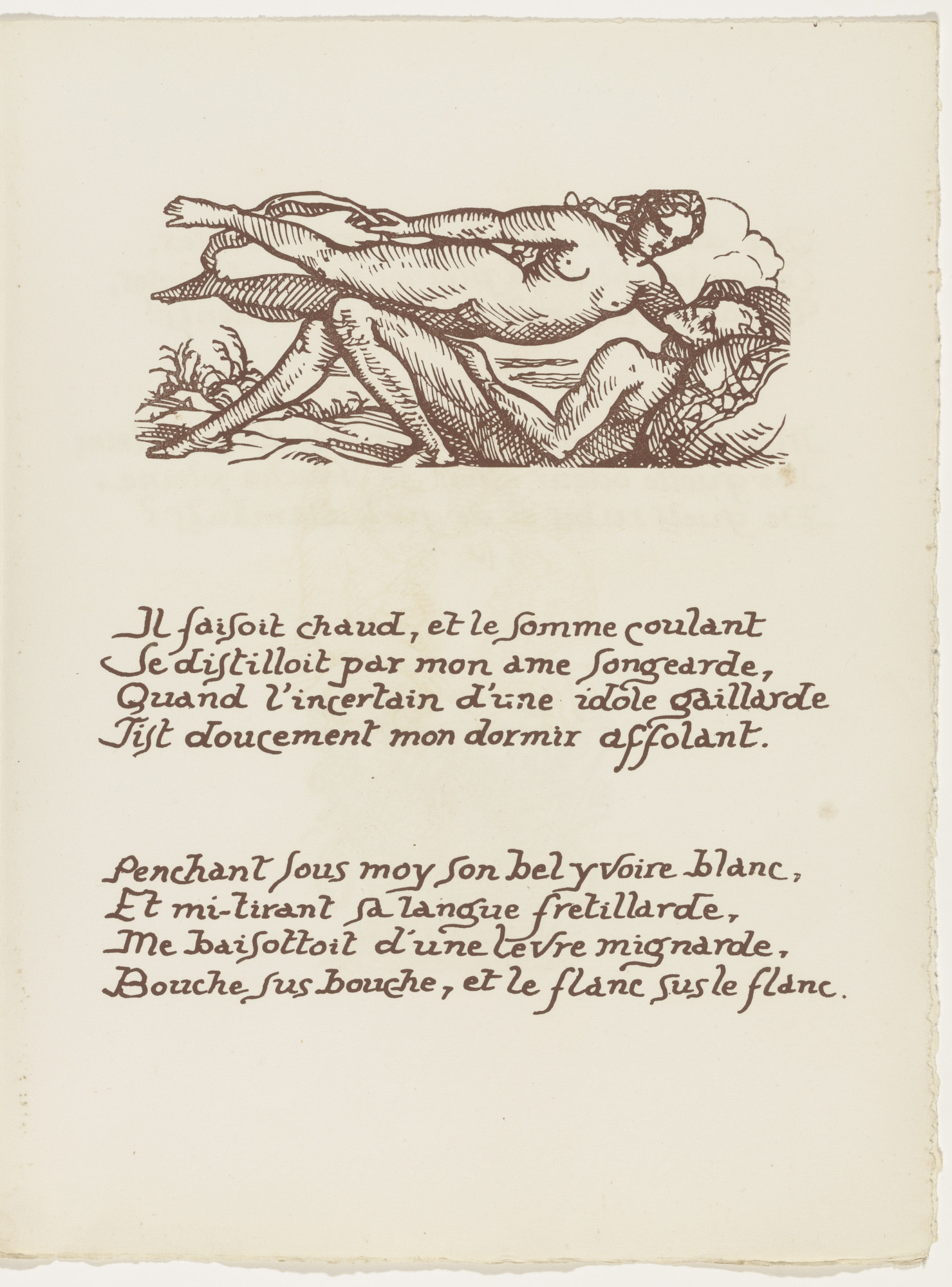 Émile Bernard. Headpiece (folio 69) from Les Amours (The Loves)