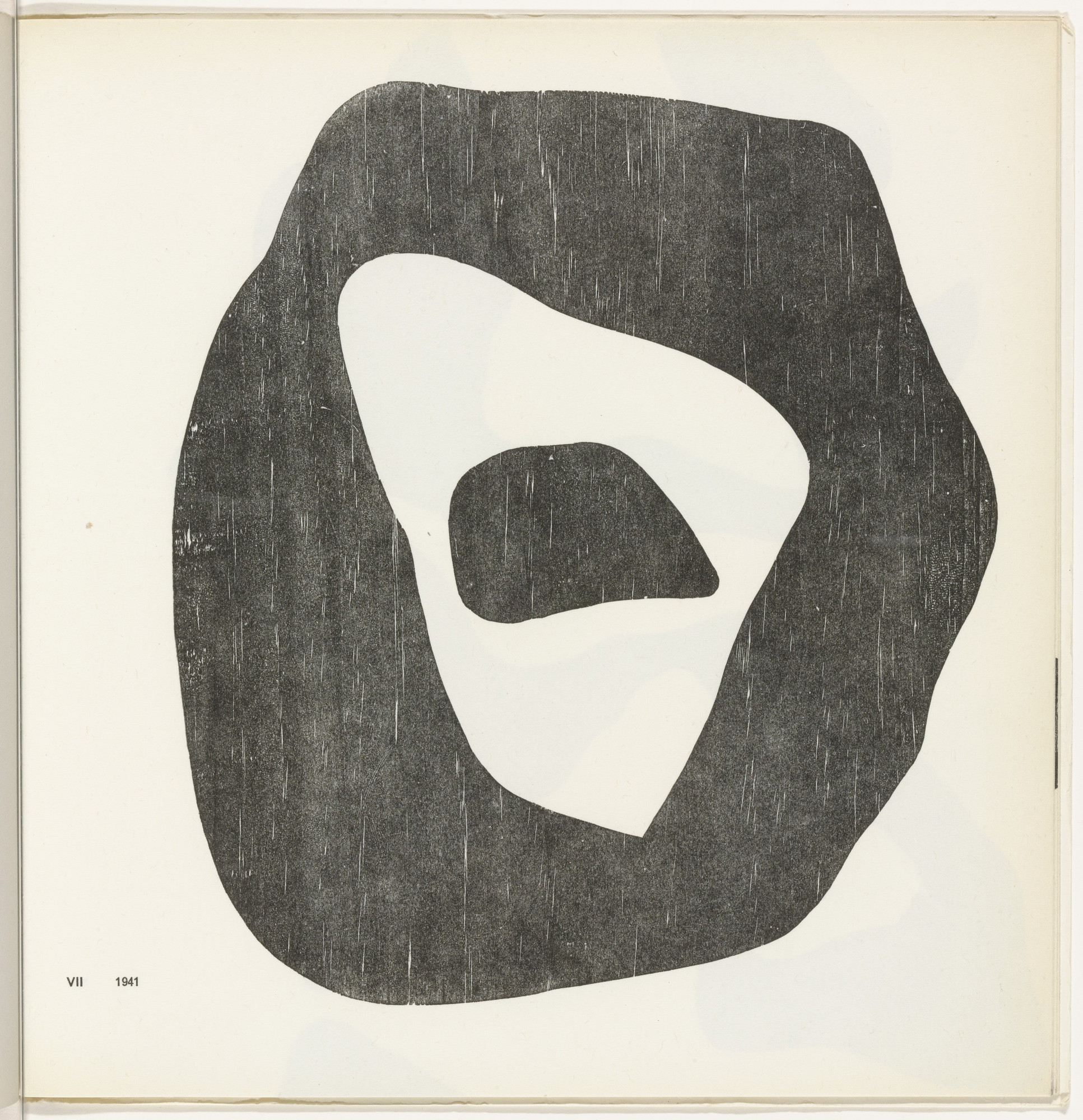 Jean (Hans) Arp. Configuration VII (plate, folio 11) from 11 Configurations