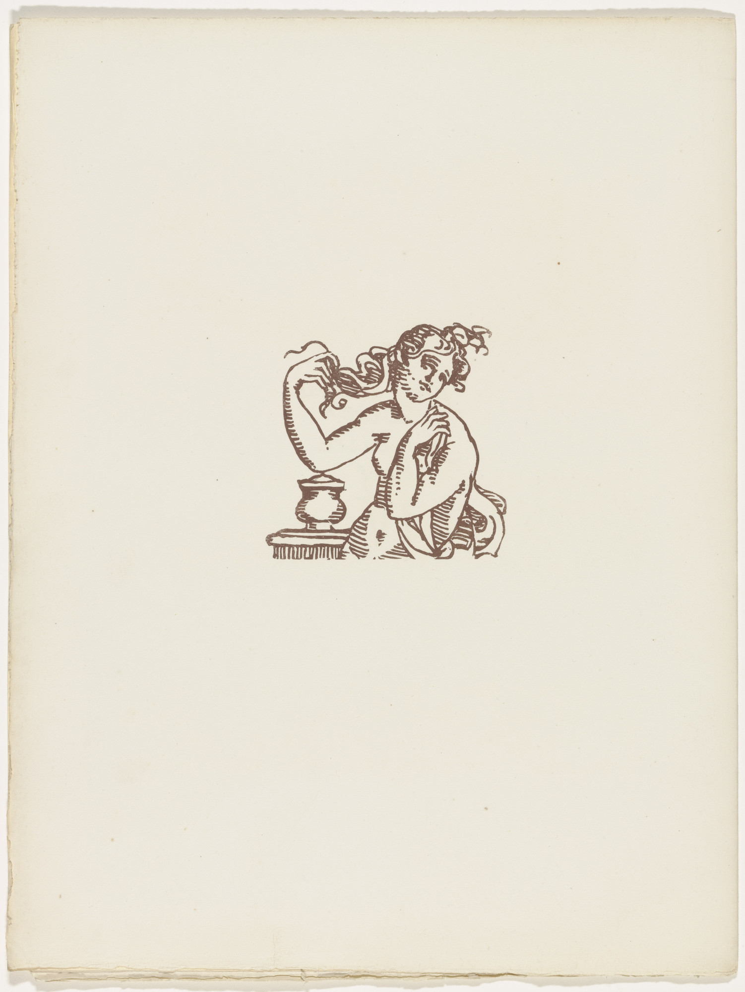 Émile Bernard. Vignette (folio 17 verso) from Les Amours (The Loves)