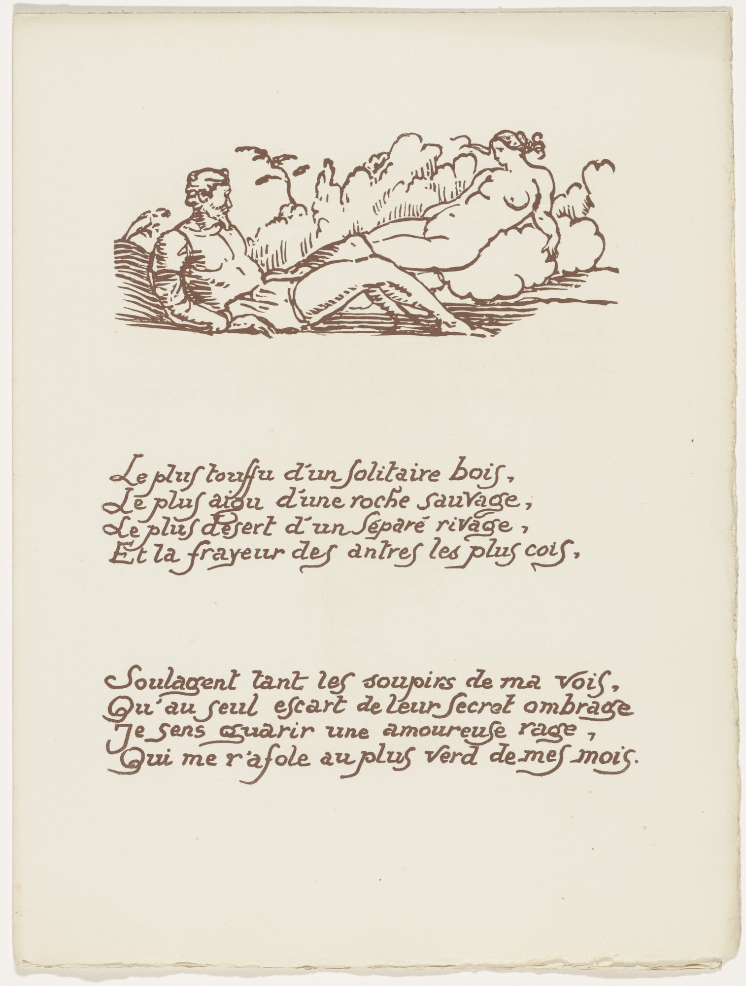 Émile Bernard. Headpiece (folio 18) from Les Amours (The Loves)