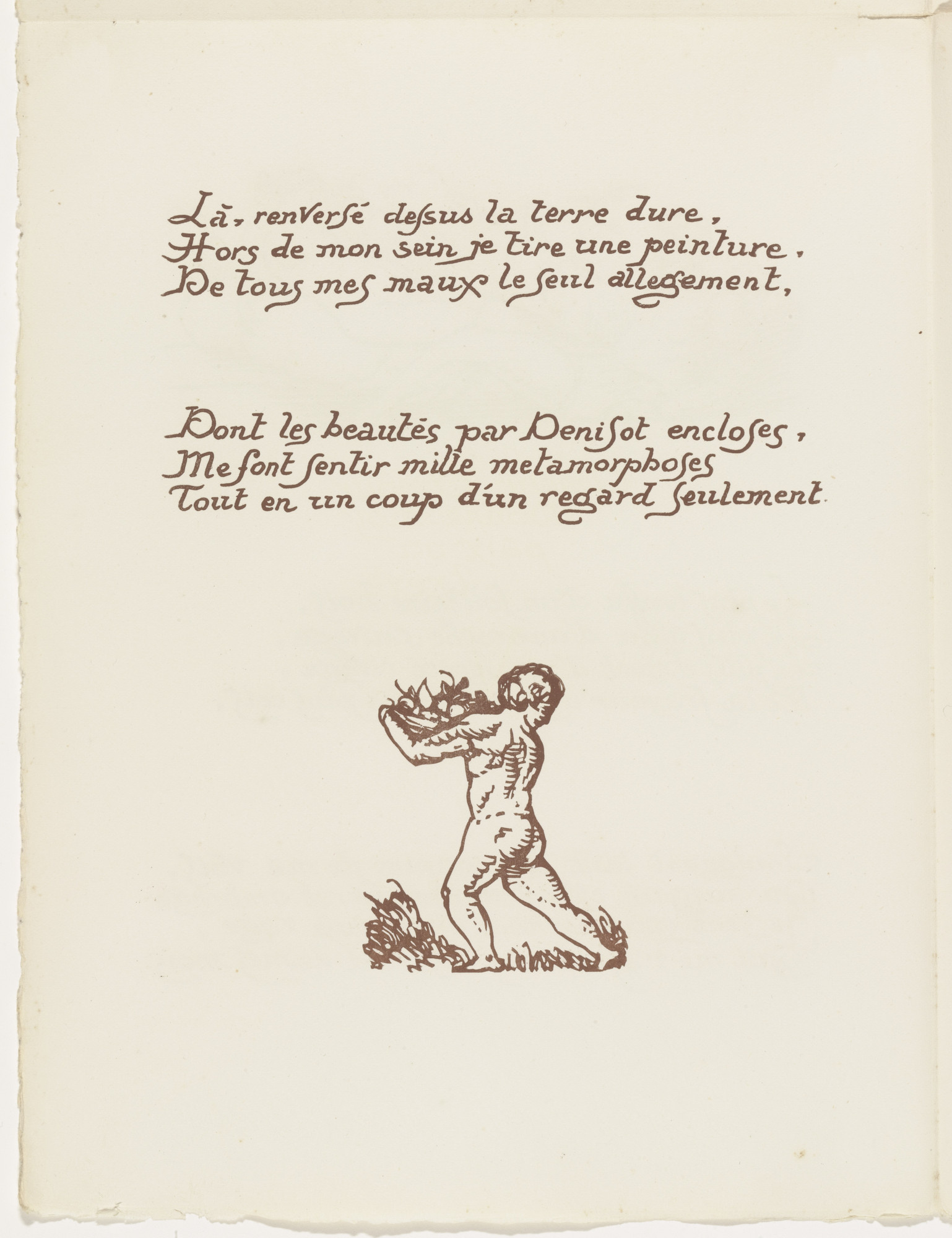 Émile Bernard. Tailpiece (folio 18 verso) from Les Amours (The Loves)