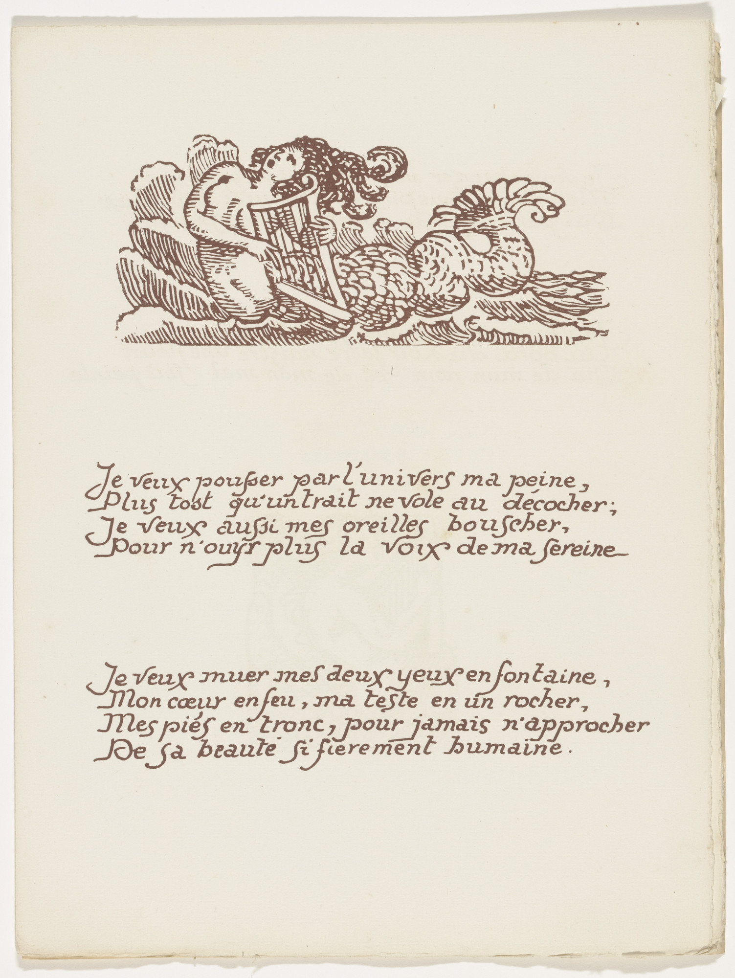 Émile Bernard. Headpiece (folio 22) from Les Amours (The Loves)