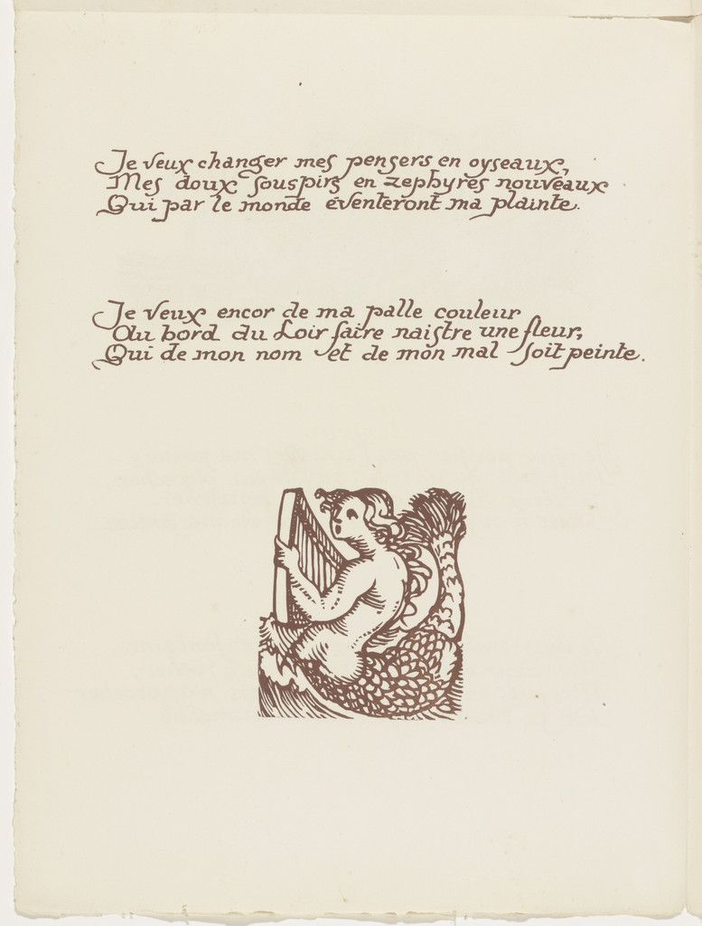 Tailpiece (folio 22 verso) from Les Amours (The Loves)