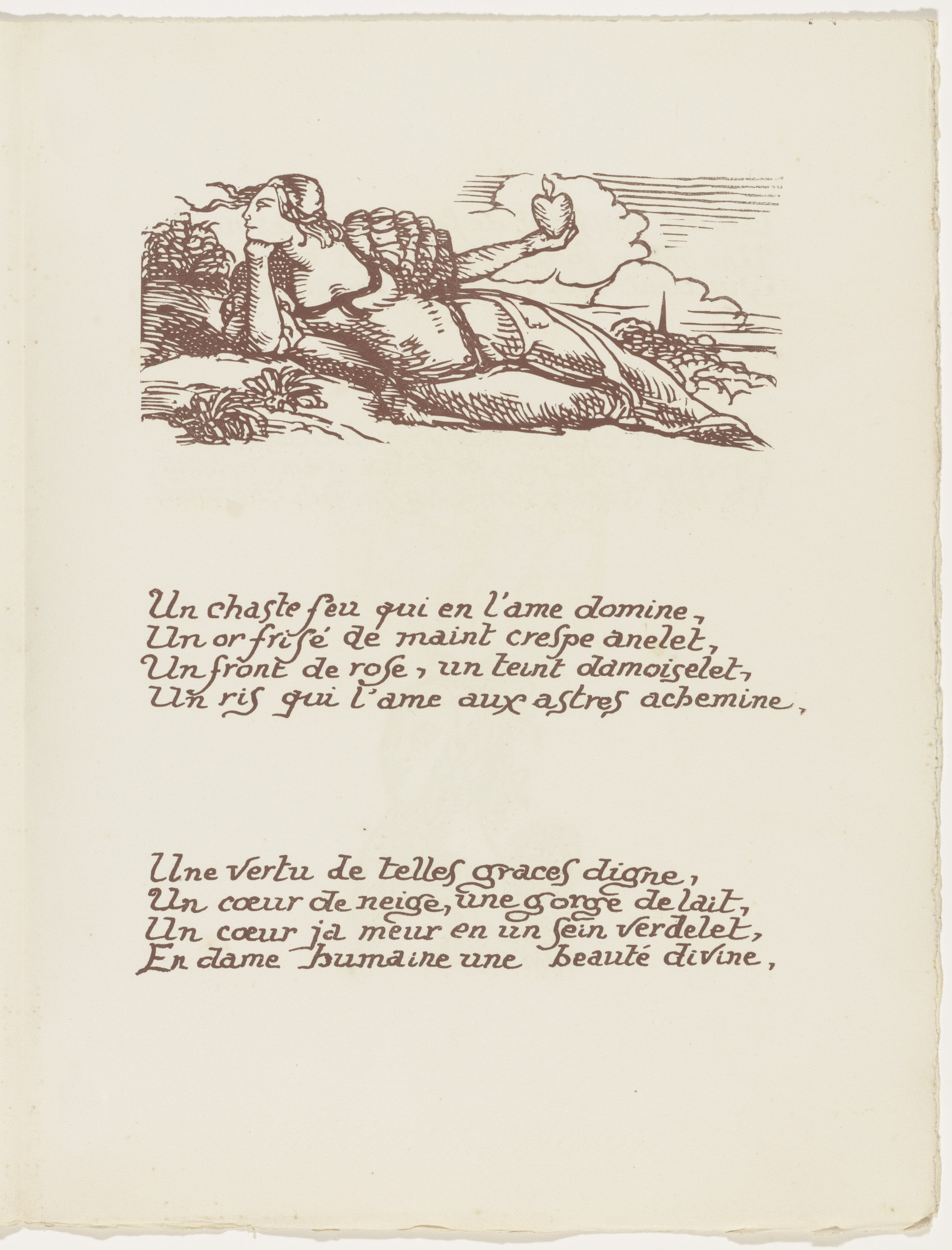 Émile Bernard. Headpiece (folio 24) from Les Amours (The Loves)