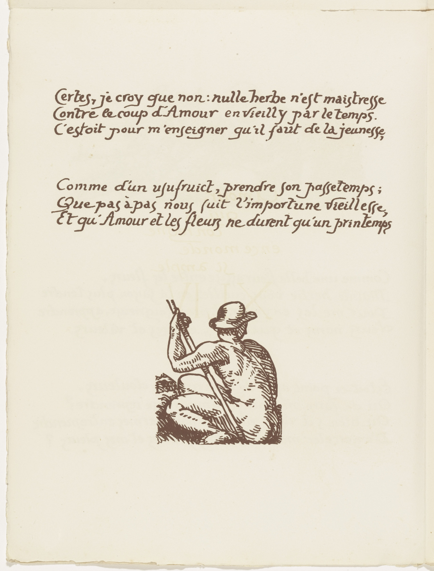Émile Bernard. Tailpiece (folio 108 verso) from Les Amours (The Loves)